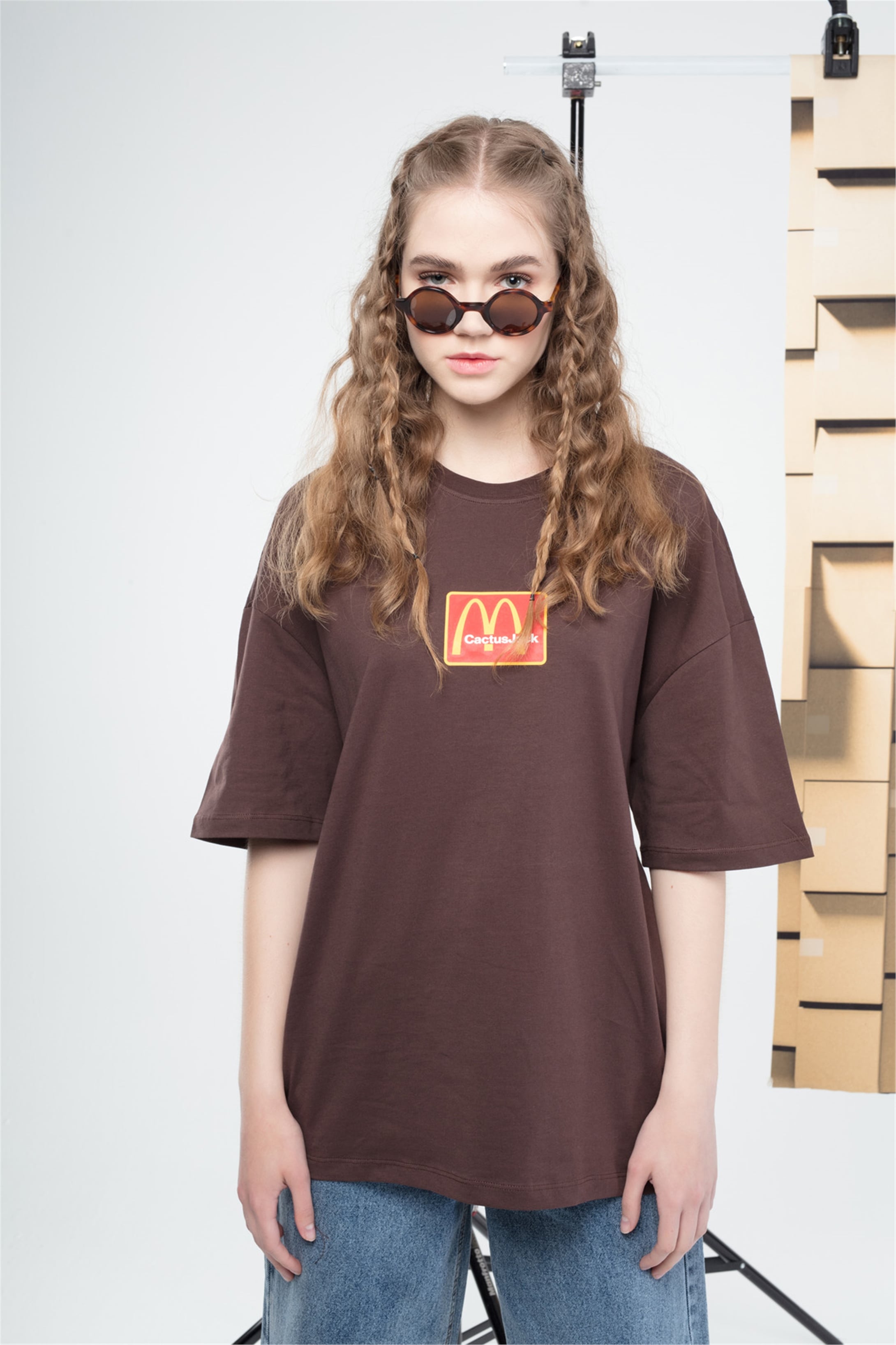 Trendiz Unisex Mc Cactusjack Tshirt Kahverengi