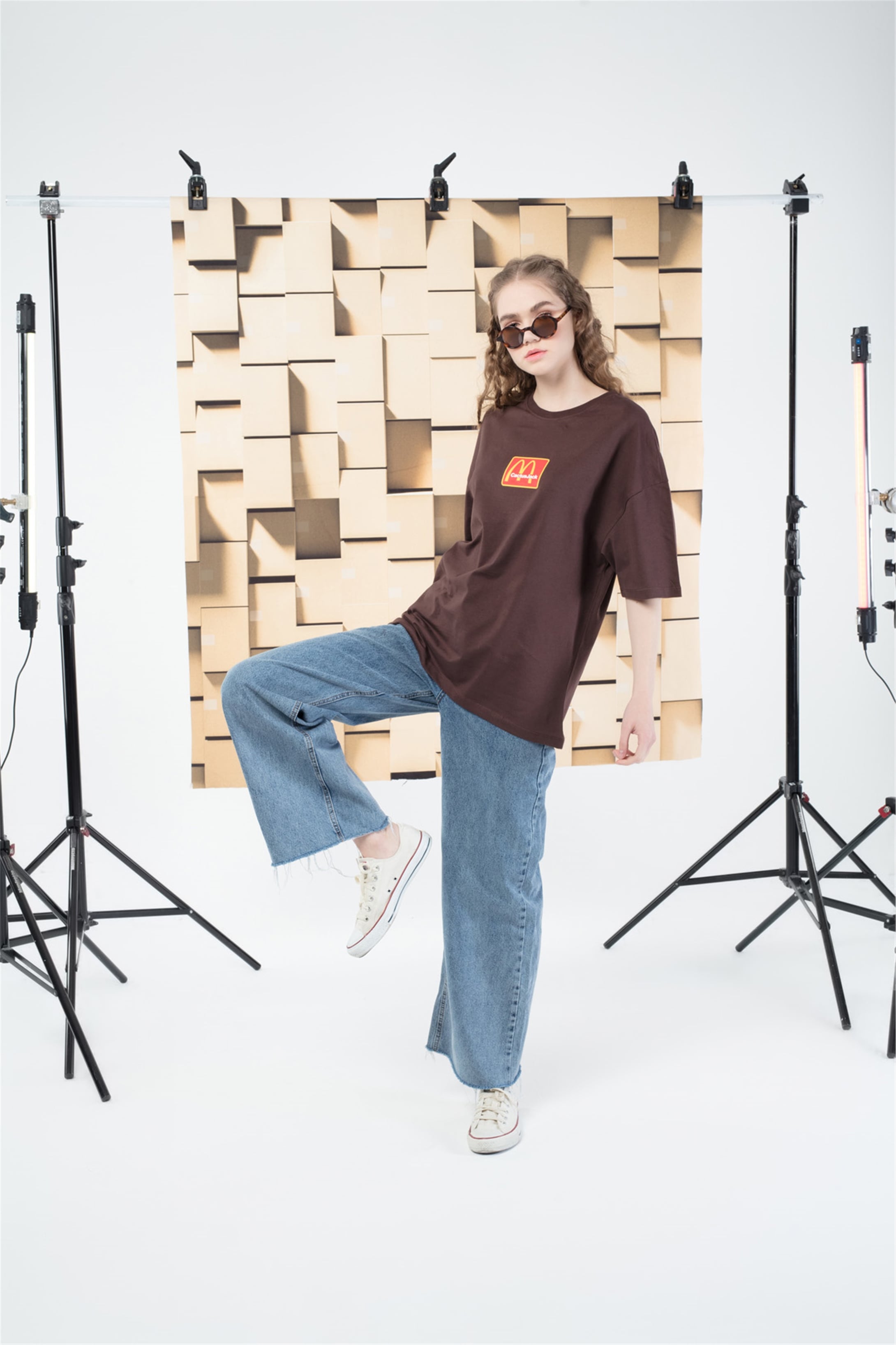 Trendiz Unisex Mc Cactusjack Tshirt Kahverengi