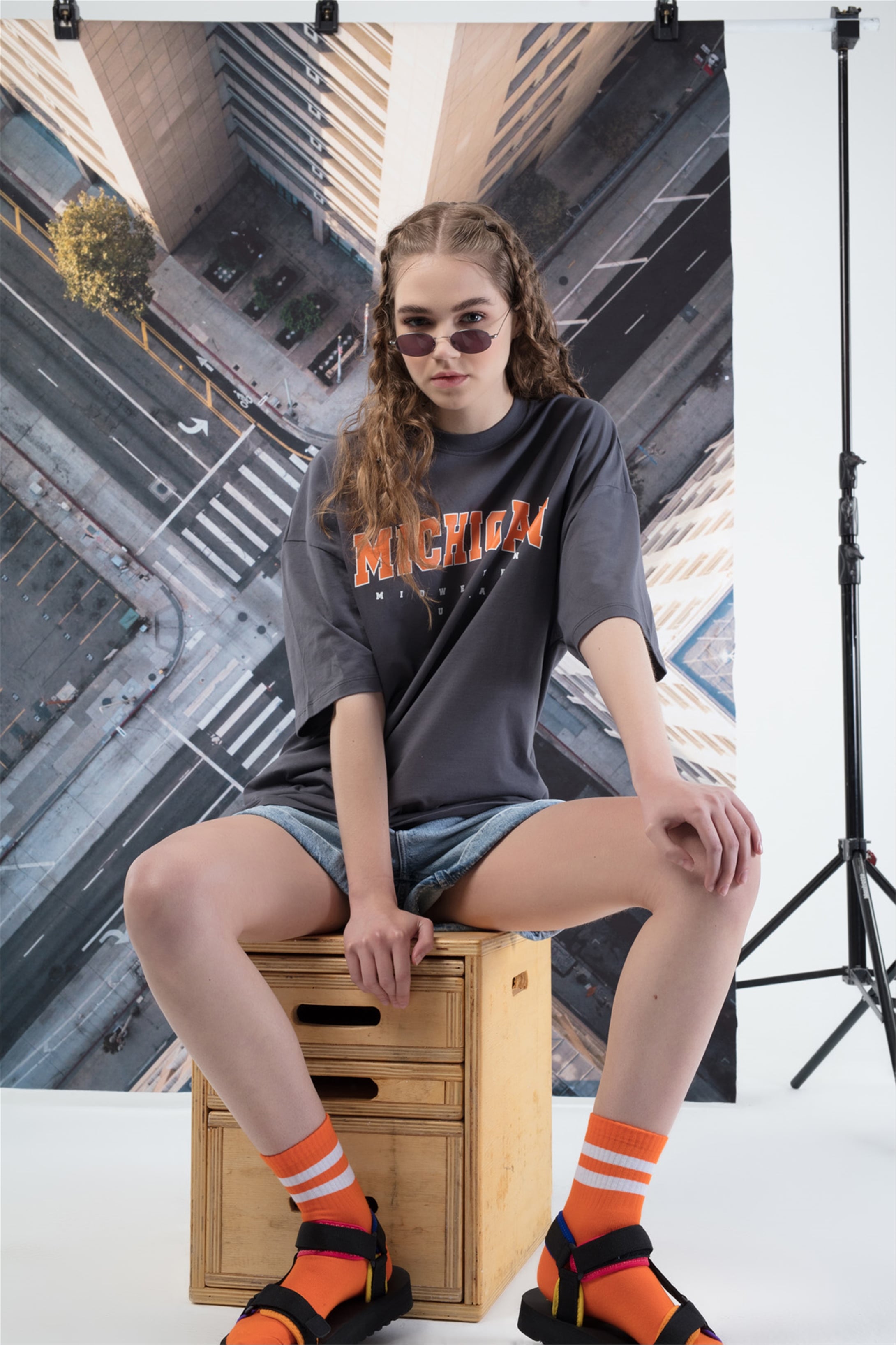 Trendiz Unisex Mıchıgan Tshirt Antrasit