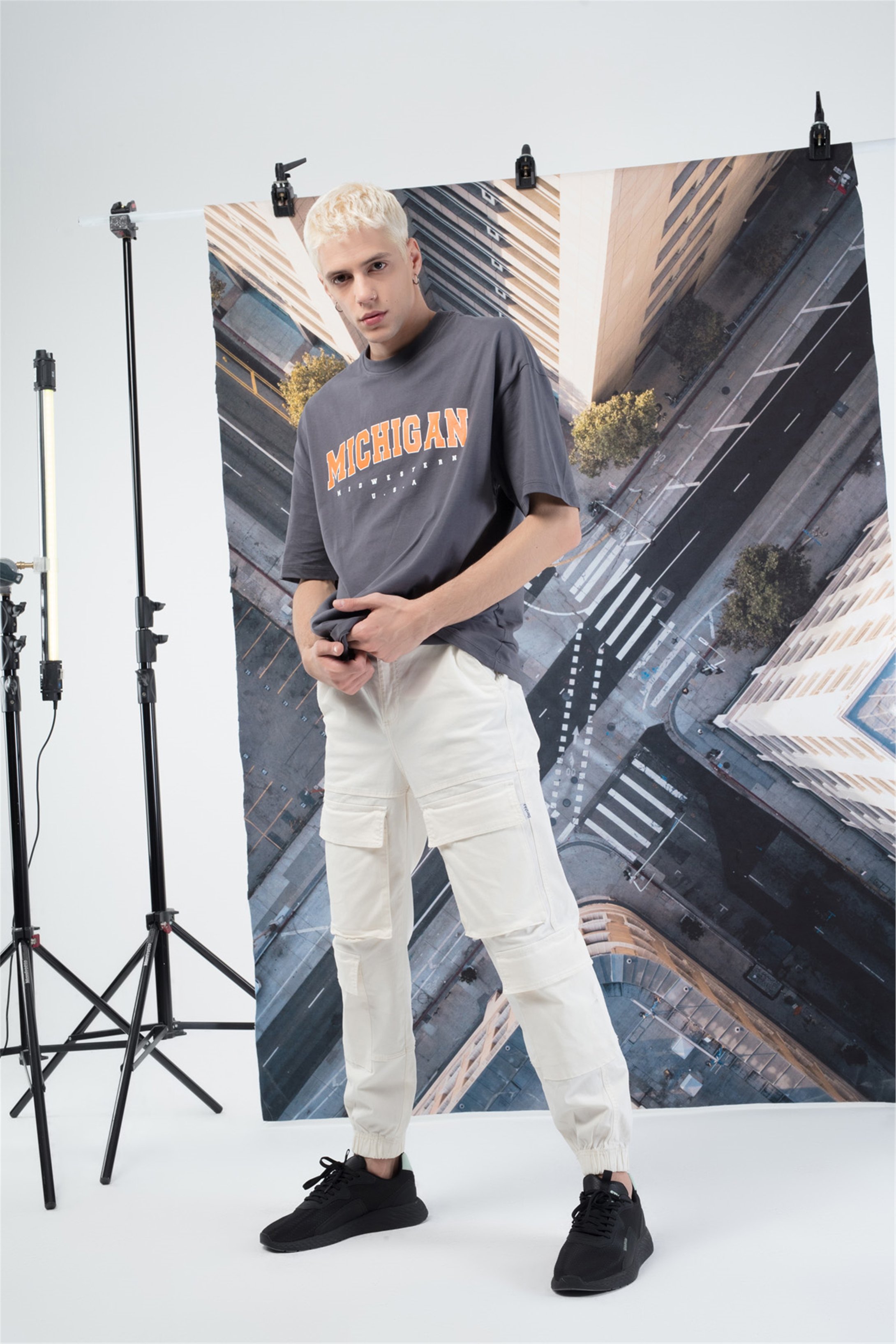 Trendiz Unisex Mıchıgan Tshirt Antrasit