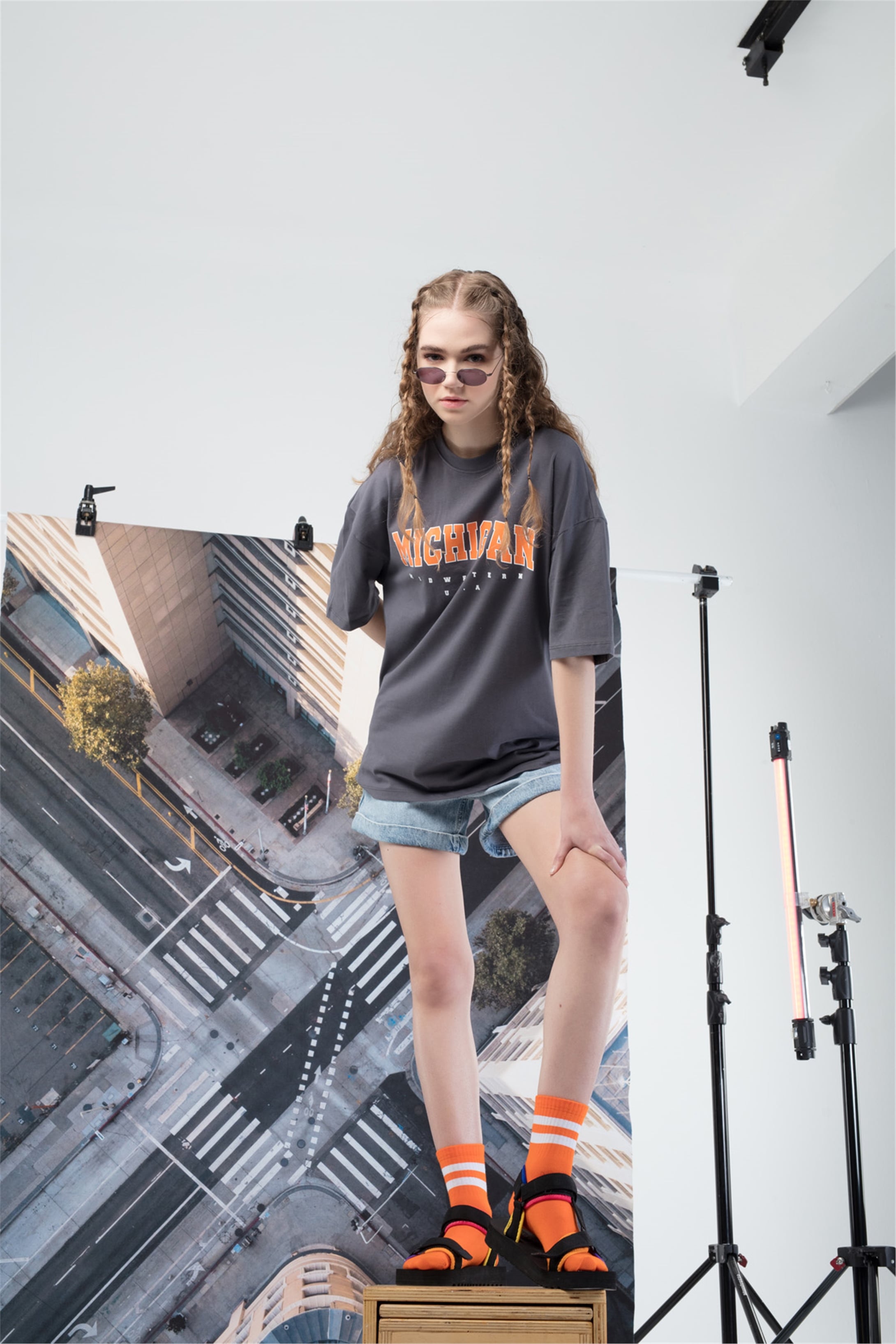 Trendiz Unisex Mıchıgan Tshirt Antrasit