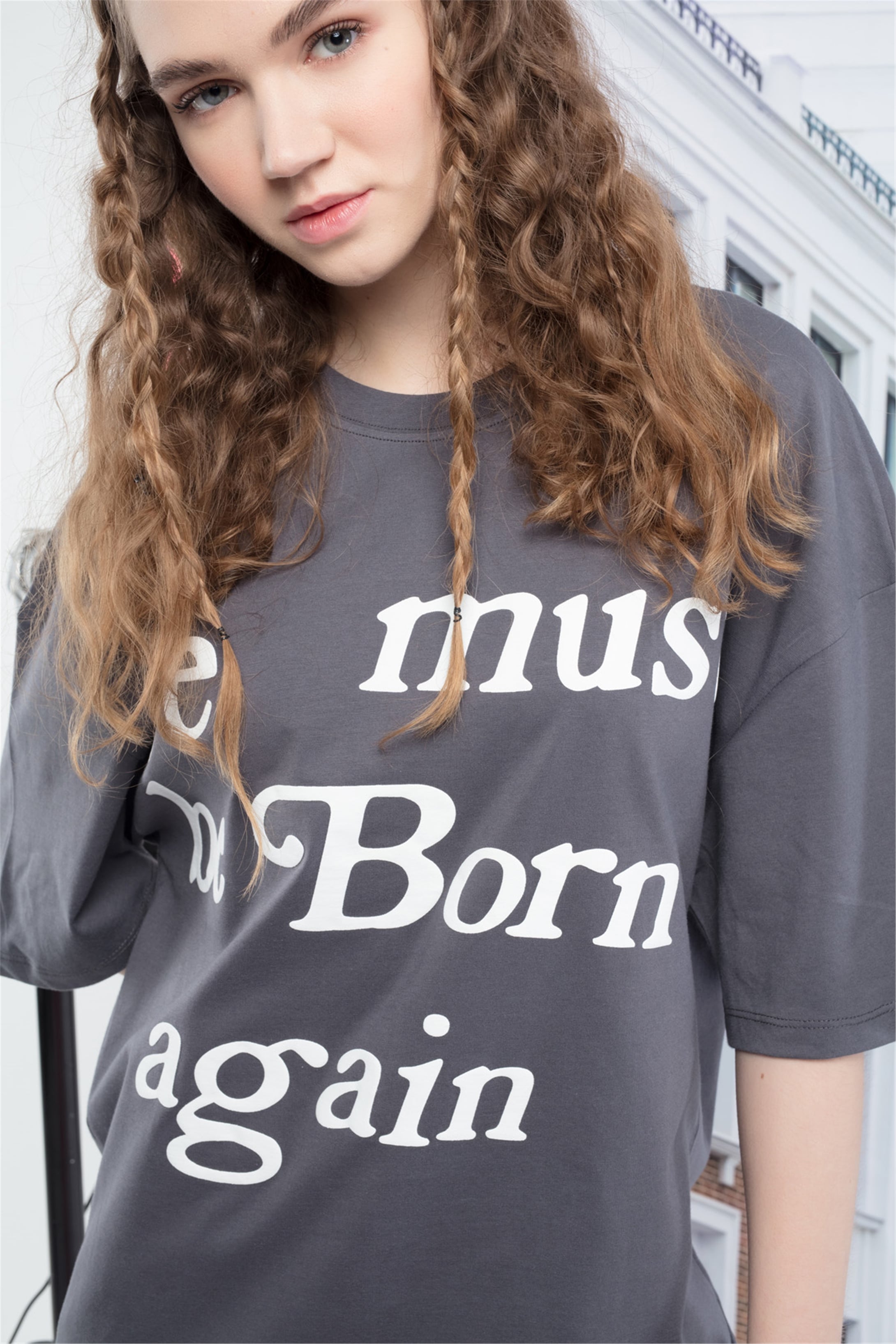Trendiz Unisex Mustbeburn Tshirt Antrasit