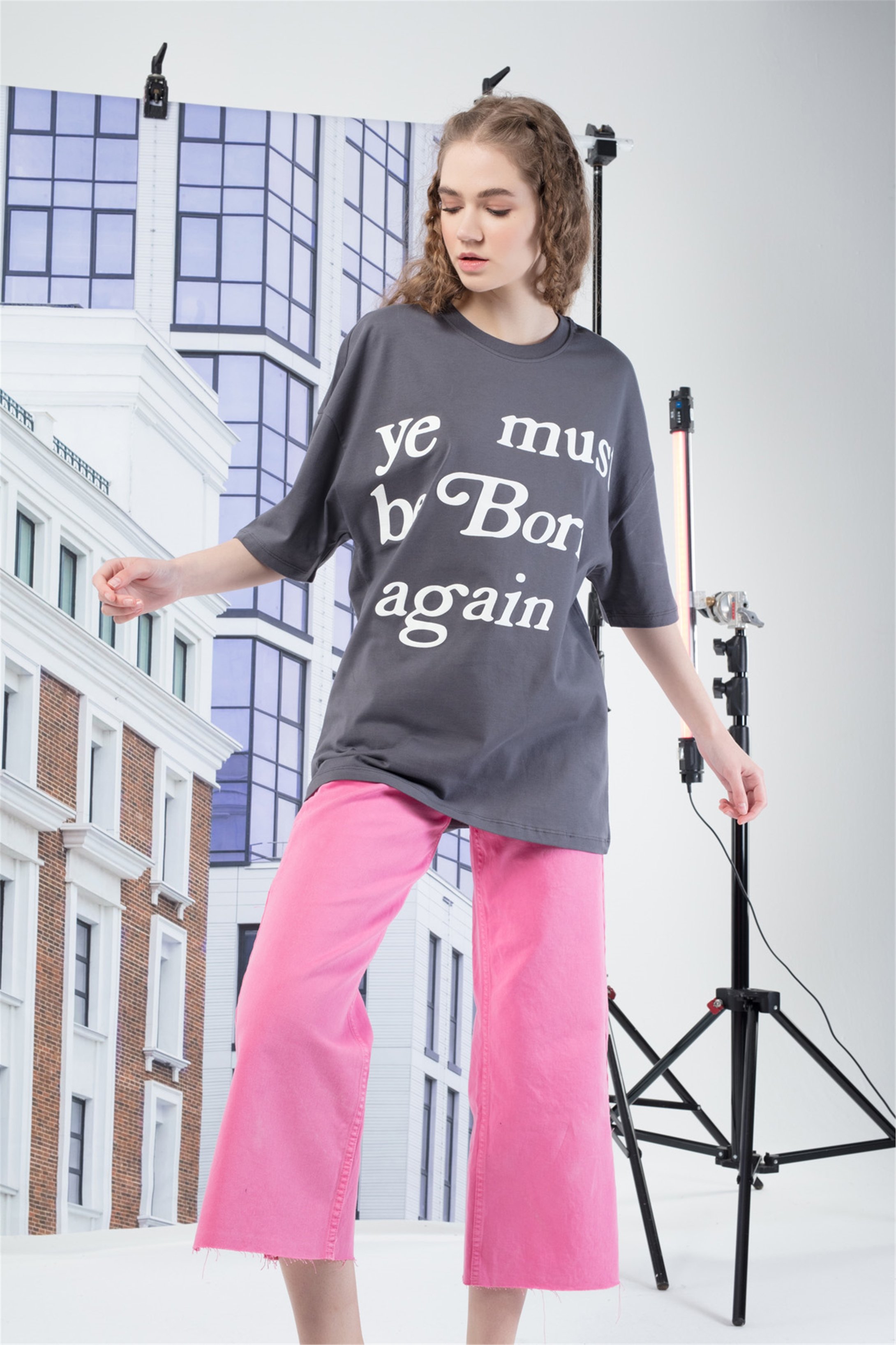 Trendiz Unisex Mustbeburn Tshirt Antrasit