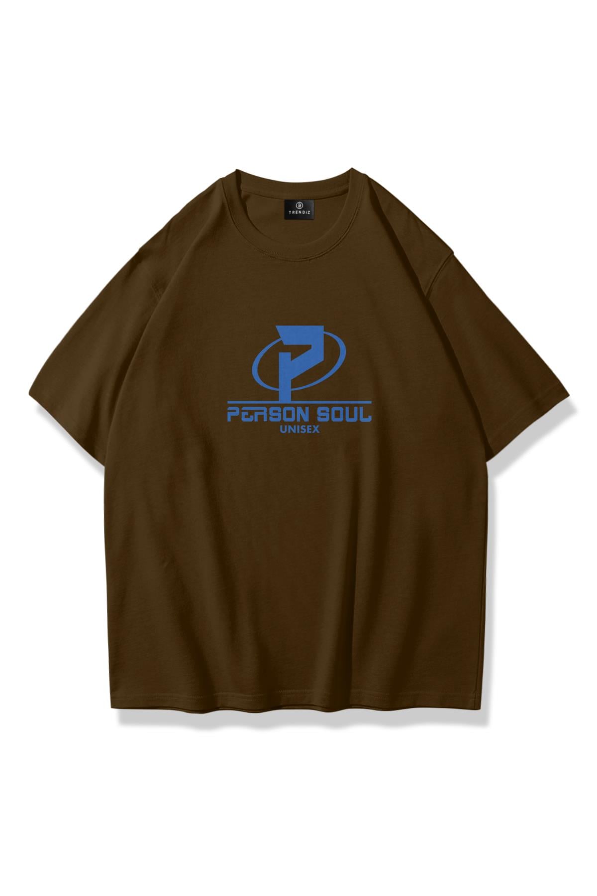 Trendiz Unisex Person Soul Tshirt Kahve