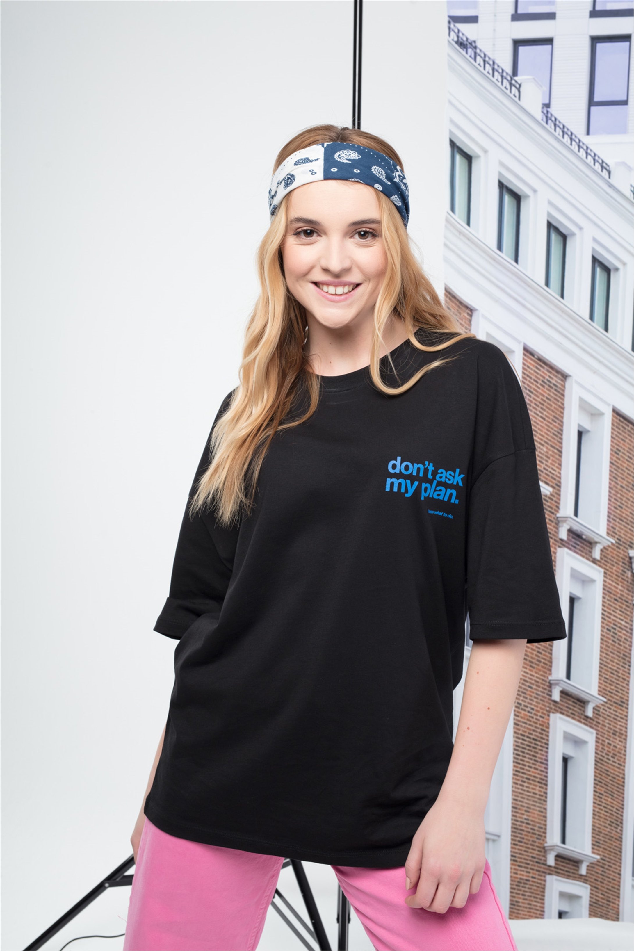 Trendiz Unisex Plan Tshirt Siyah