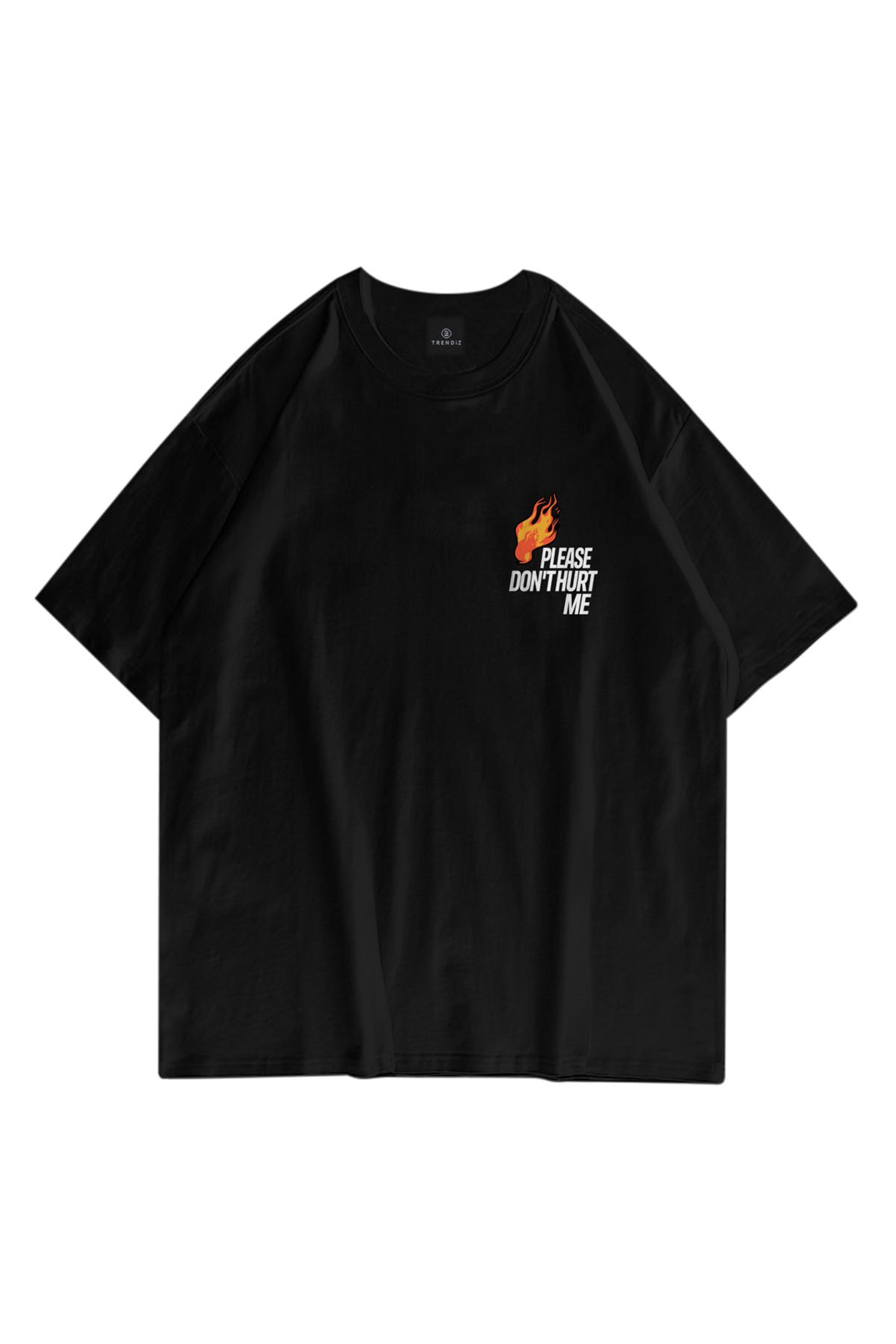 Trendiz Unisex Please Don't Hurt Me Siyah Tshirt