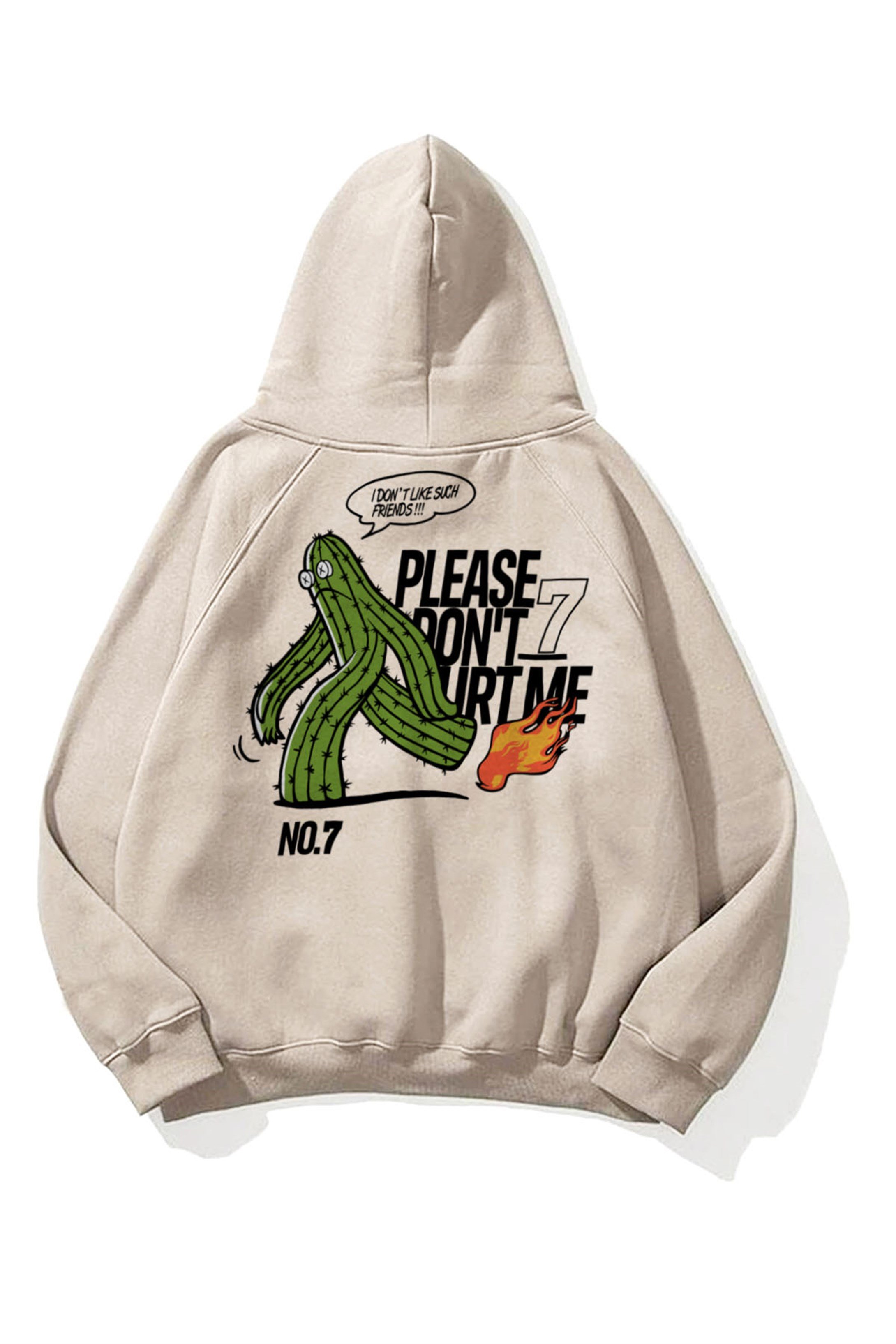 Trendiz Unisex Please Dont Hurt Me Sweatshirt Taş