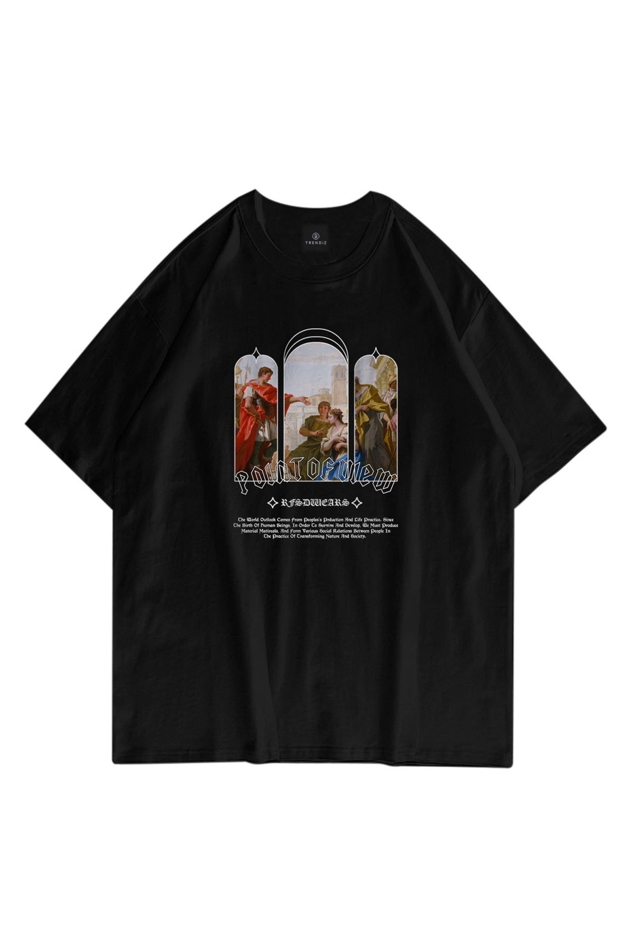 Trendiz Unisex Point of View Siyah Tshirt