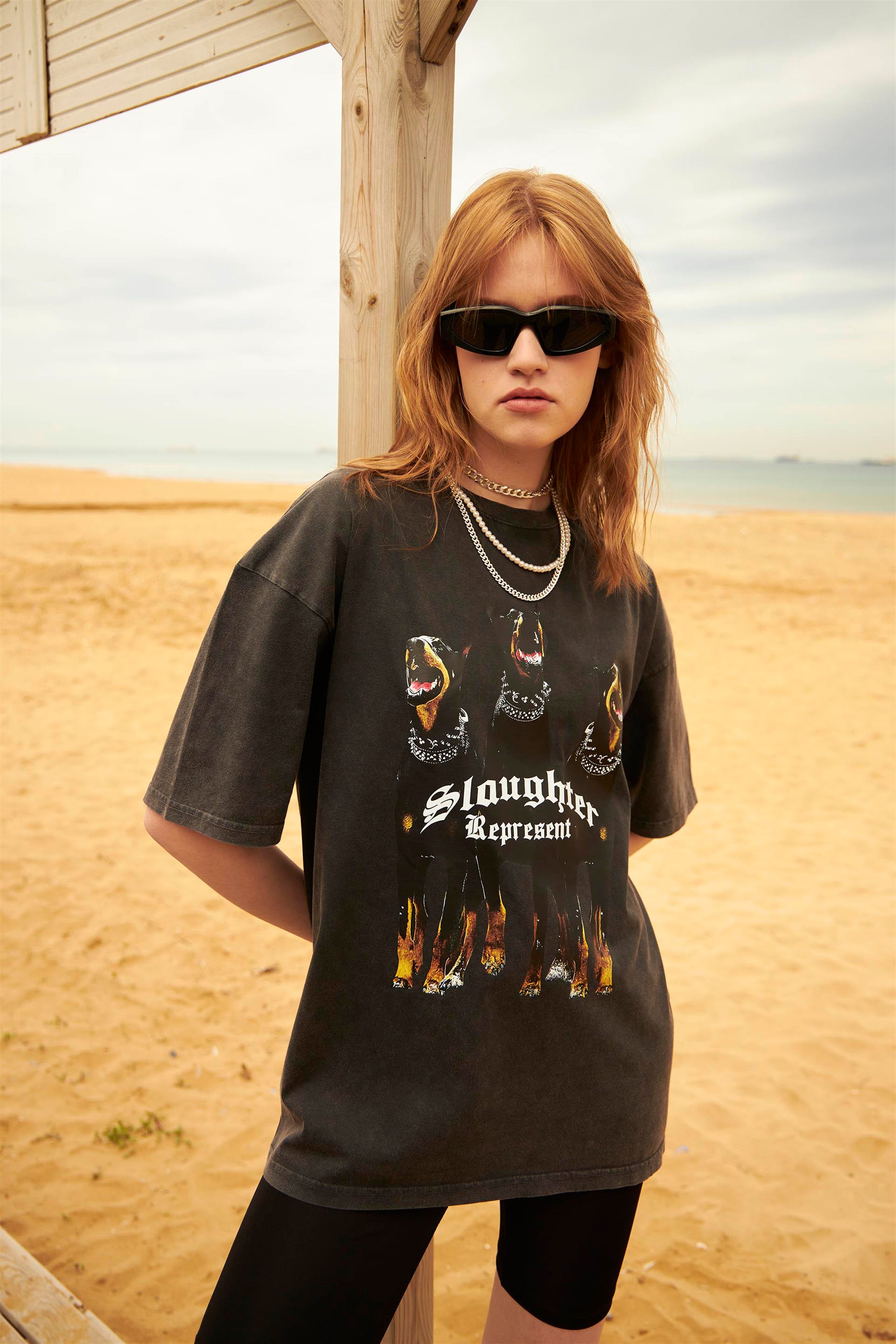 Trendiz Unisex Represent Yıkamalı Tshirt 