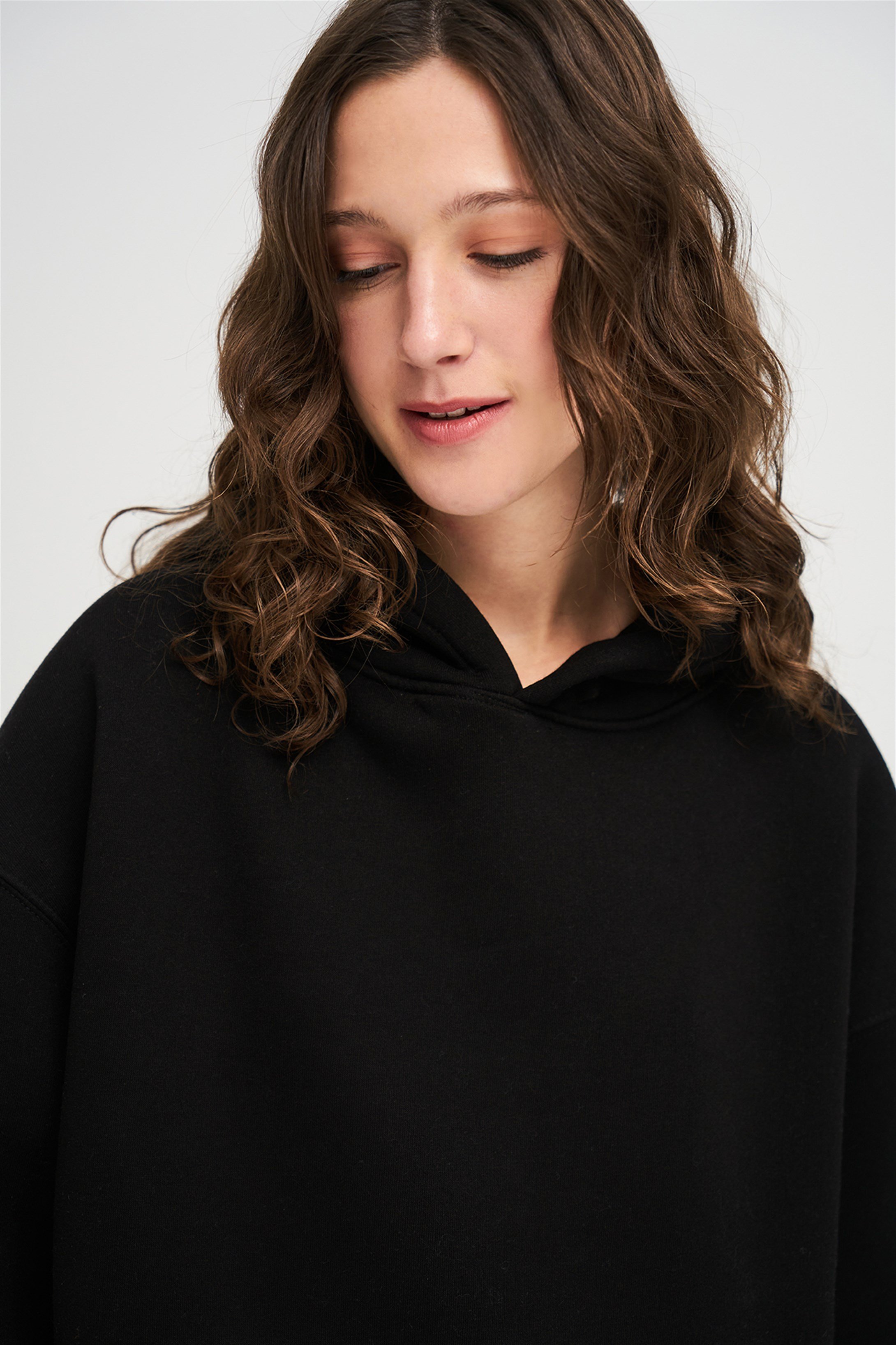 Trendiz Unisex Siyah Basic Sweatshirt