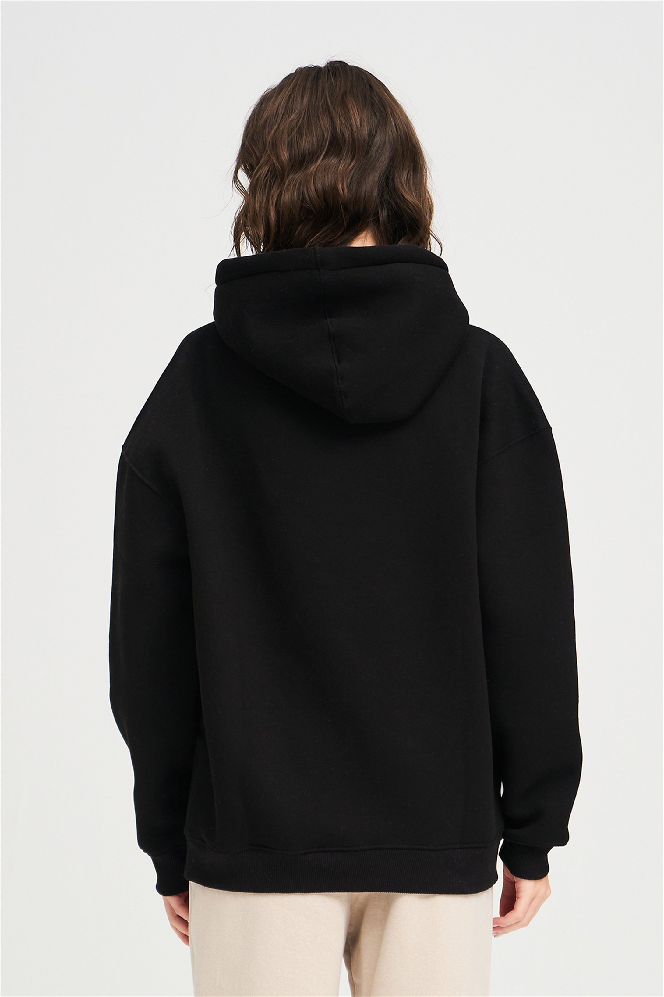 Trendiz Unisex Siyah Basic Sweatshirt