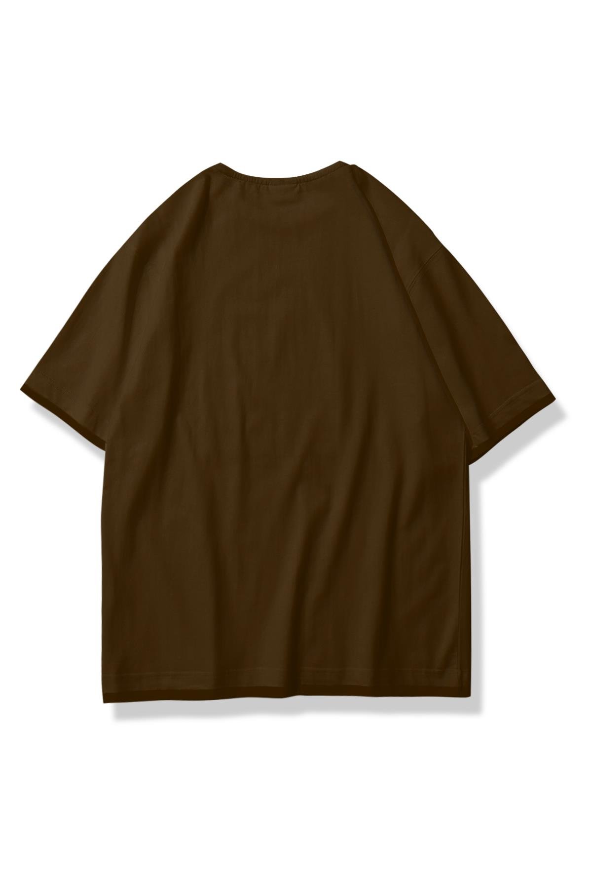 Trendiz Unisex Star Tshirt Kahve