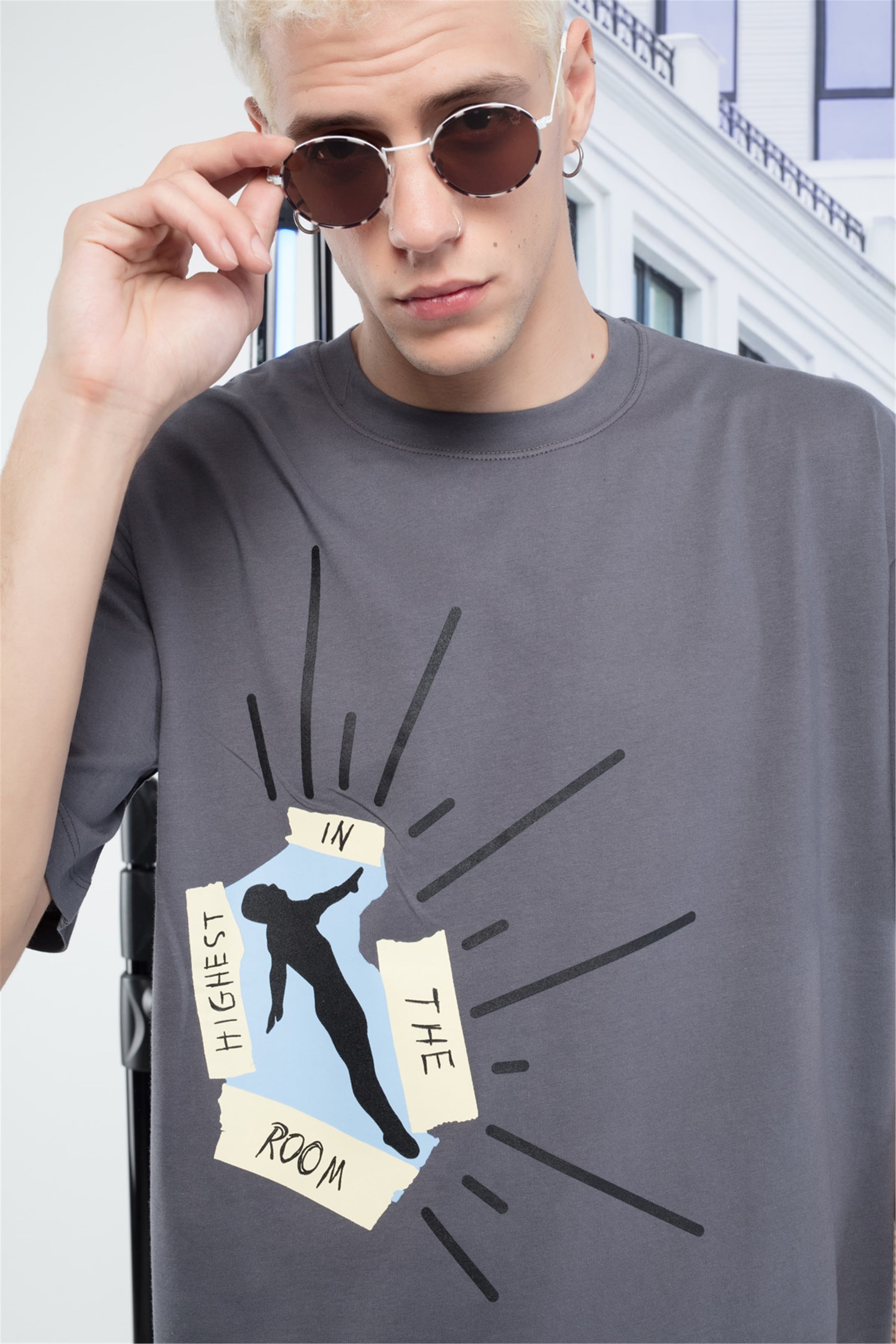 Trendiz Unisex Theroomhıgest Tshirt Antrasit