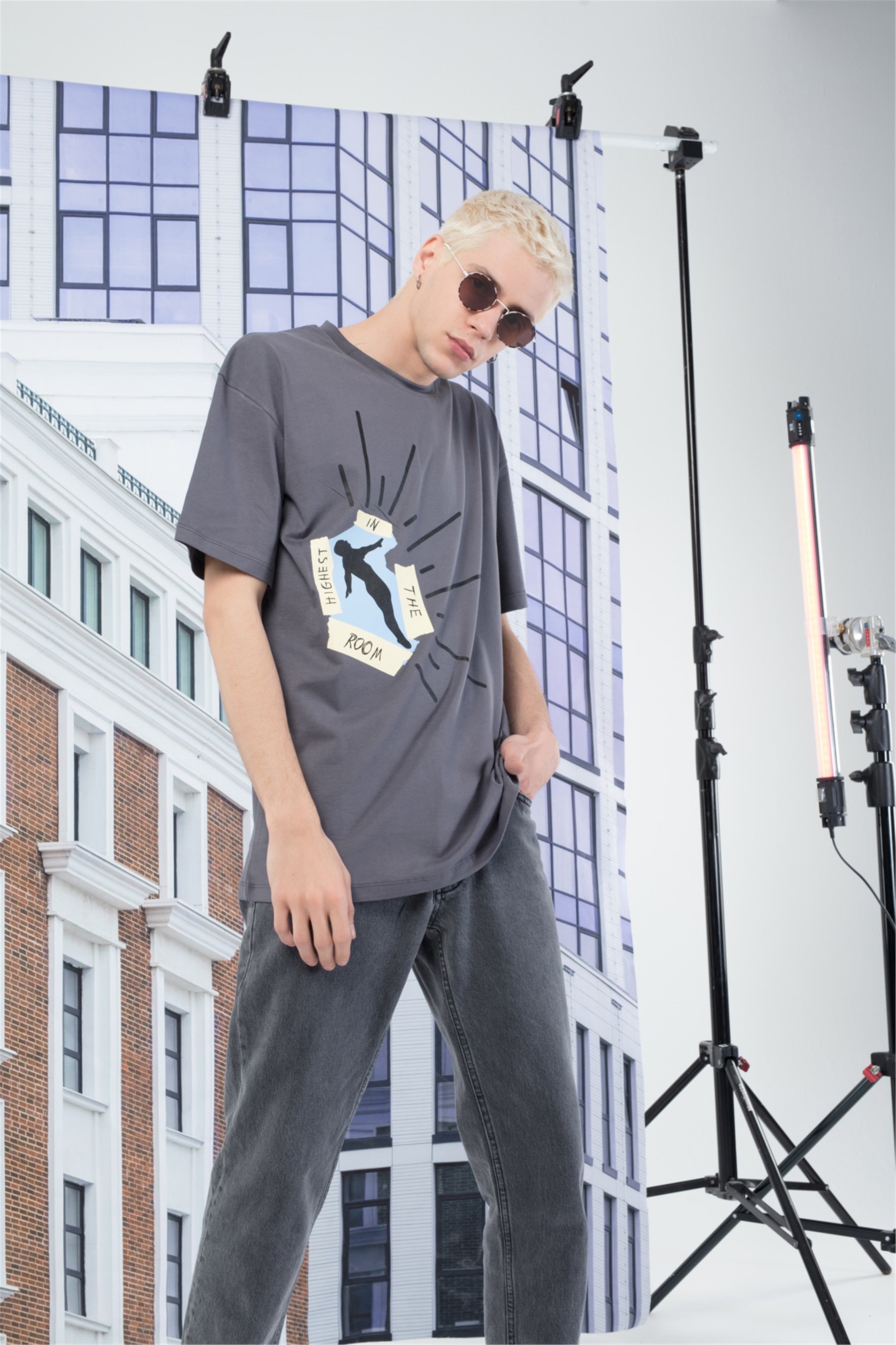 Trendiz Unisex Theroomhıgest Tshirt Antrasit