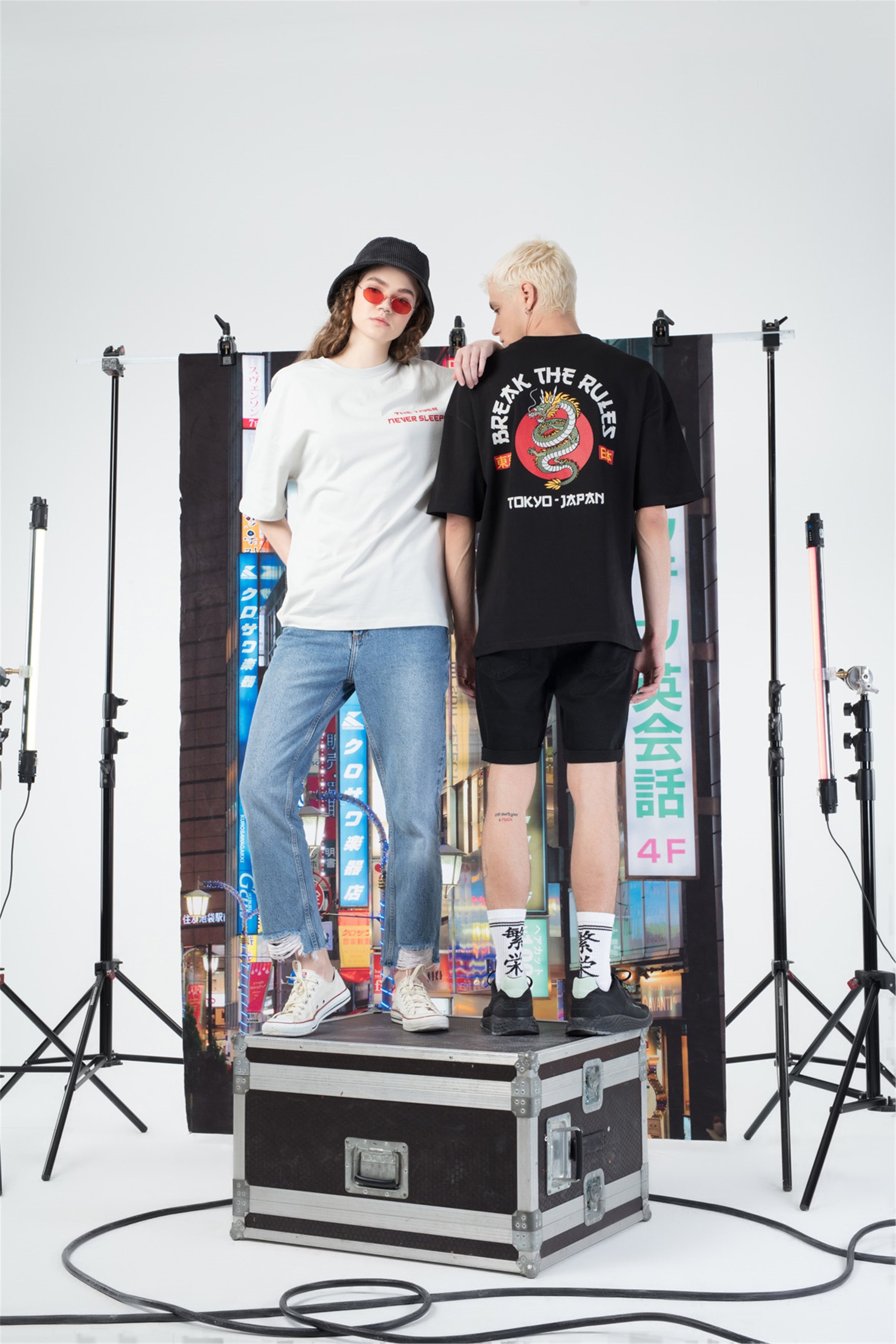 Trendiz Unisex Tokyo Tshirt Siyah