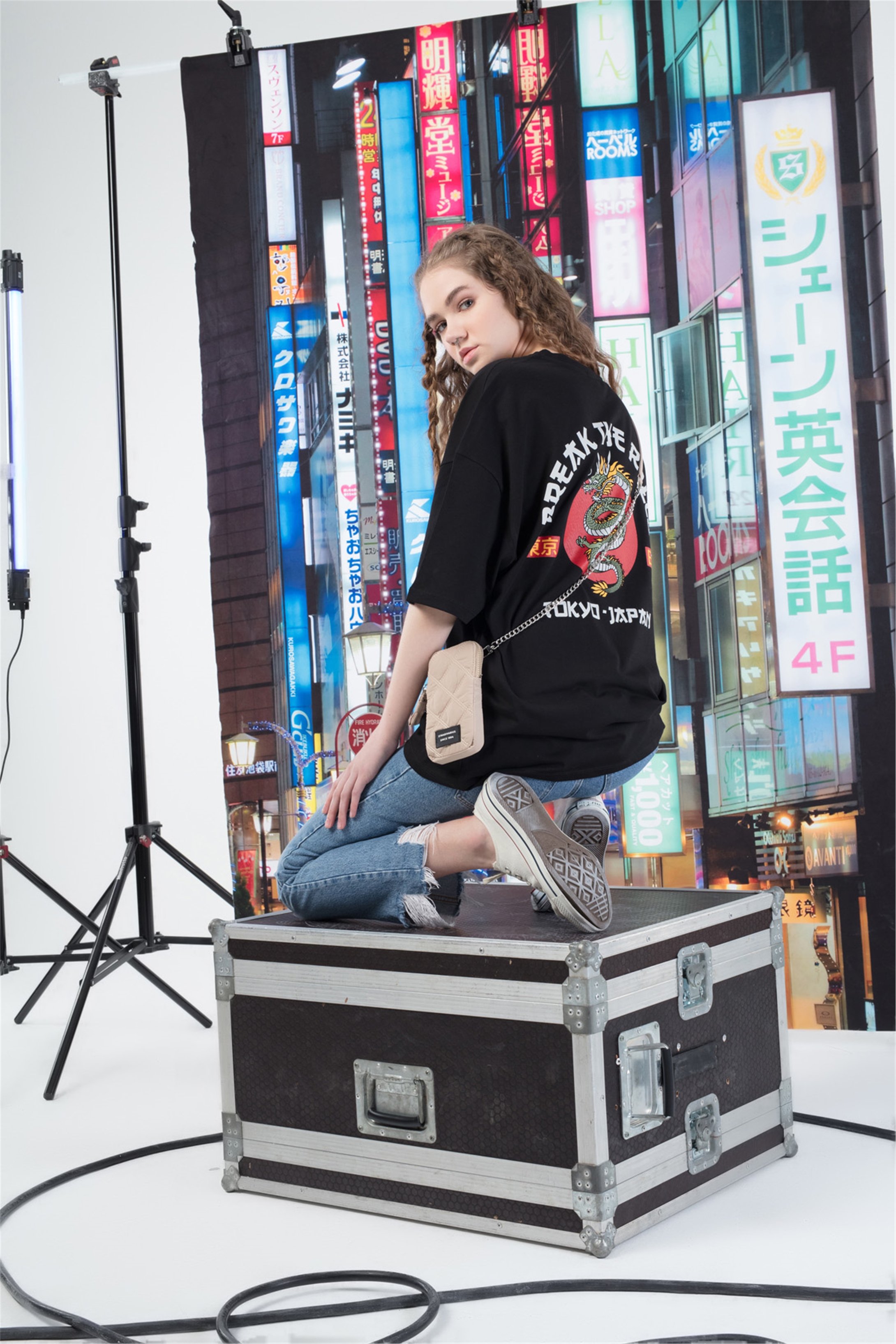 Trendiz Unisex Tokyo Tshirt Siyah