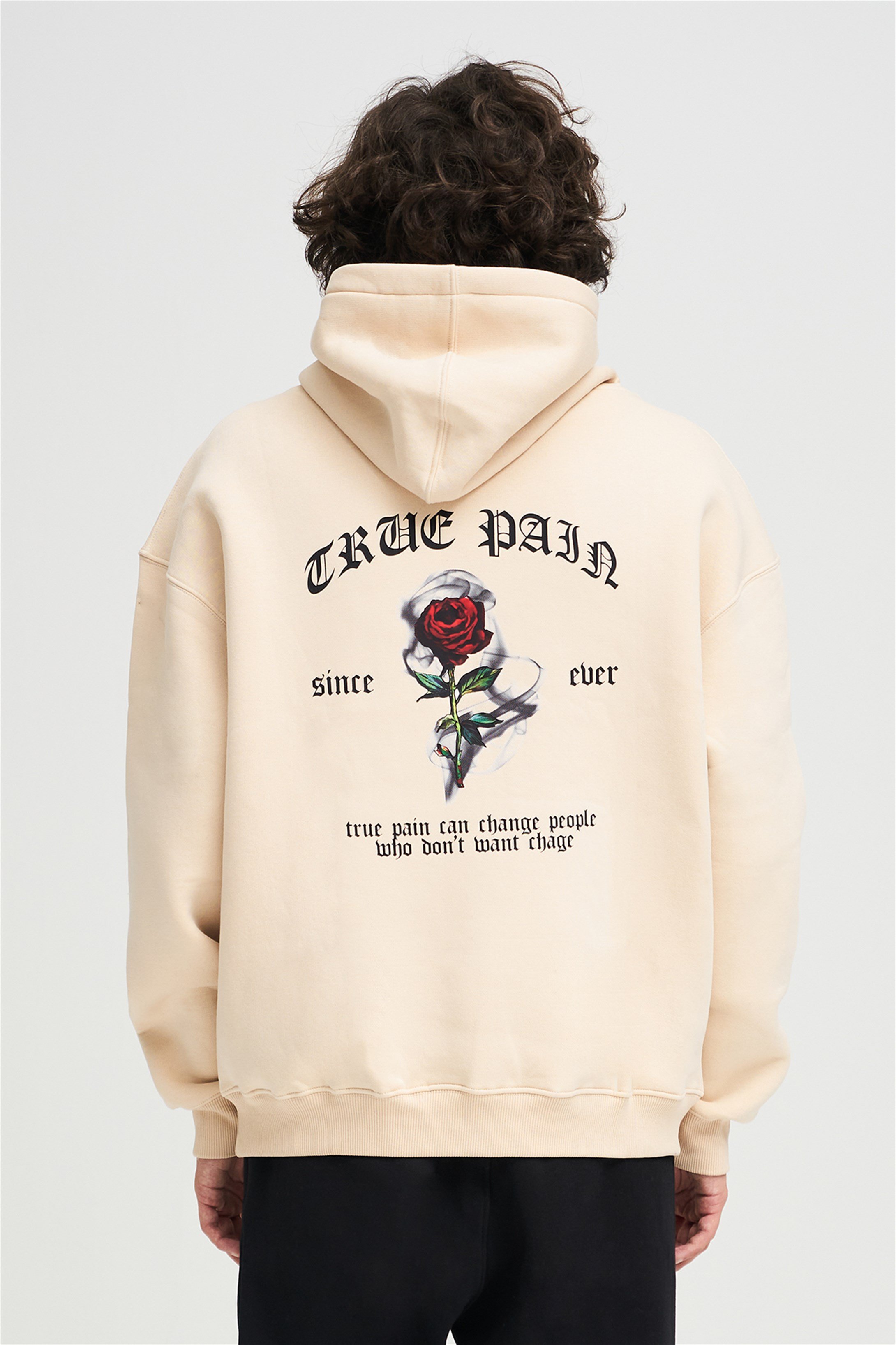 Trendiz Unisex True Pain Sweatshirt Taş