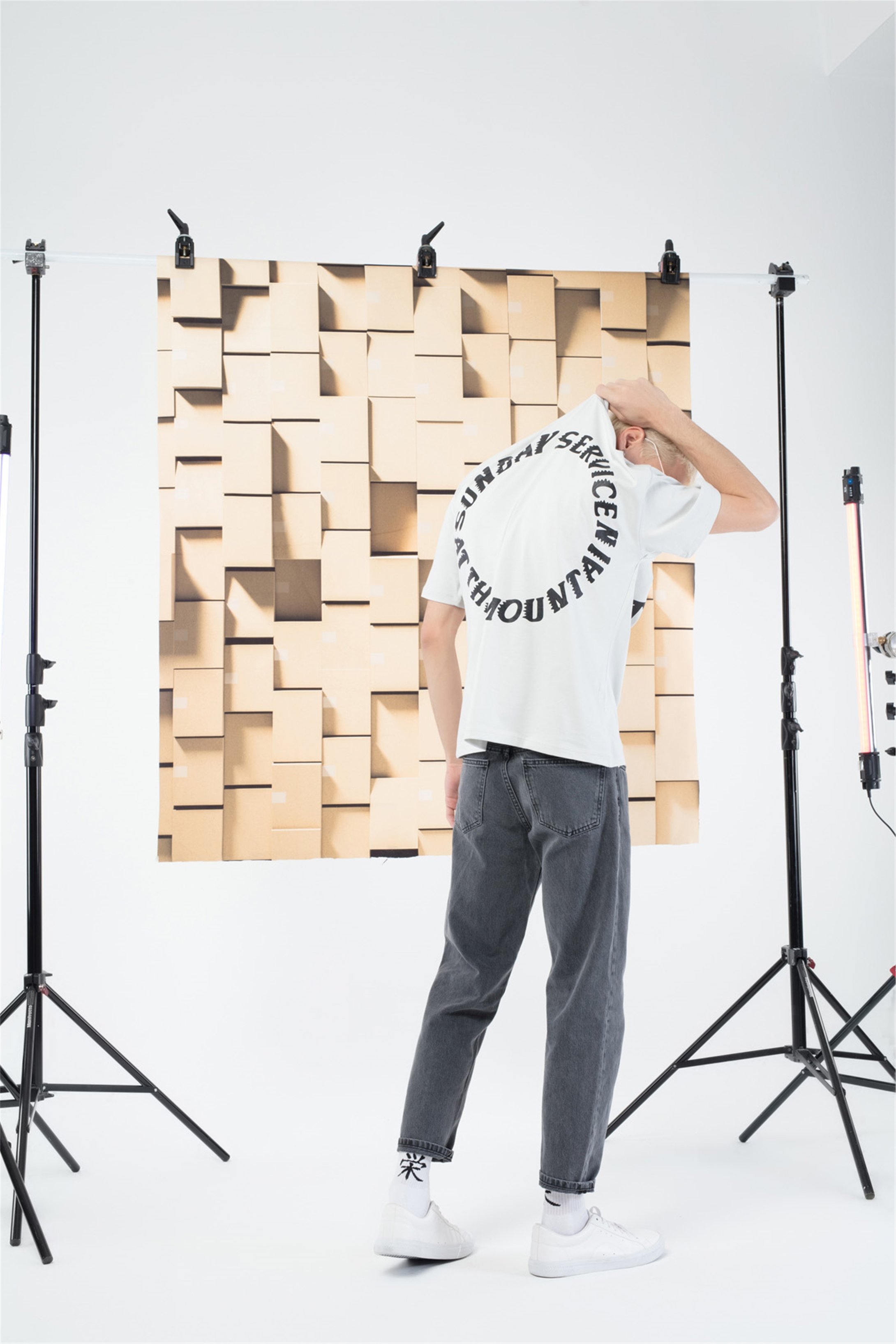 Trendiz Unisex TrustGod Tshirt Beyaz