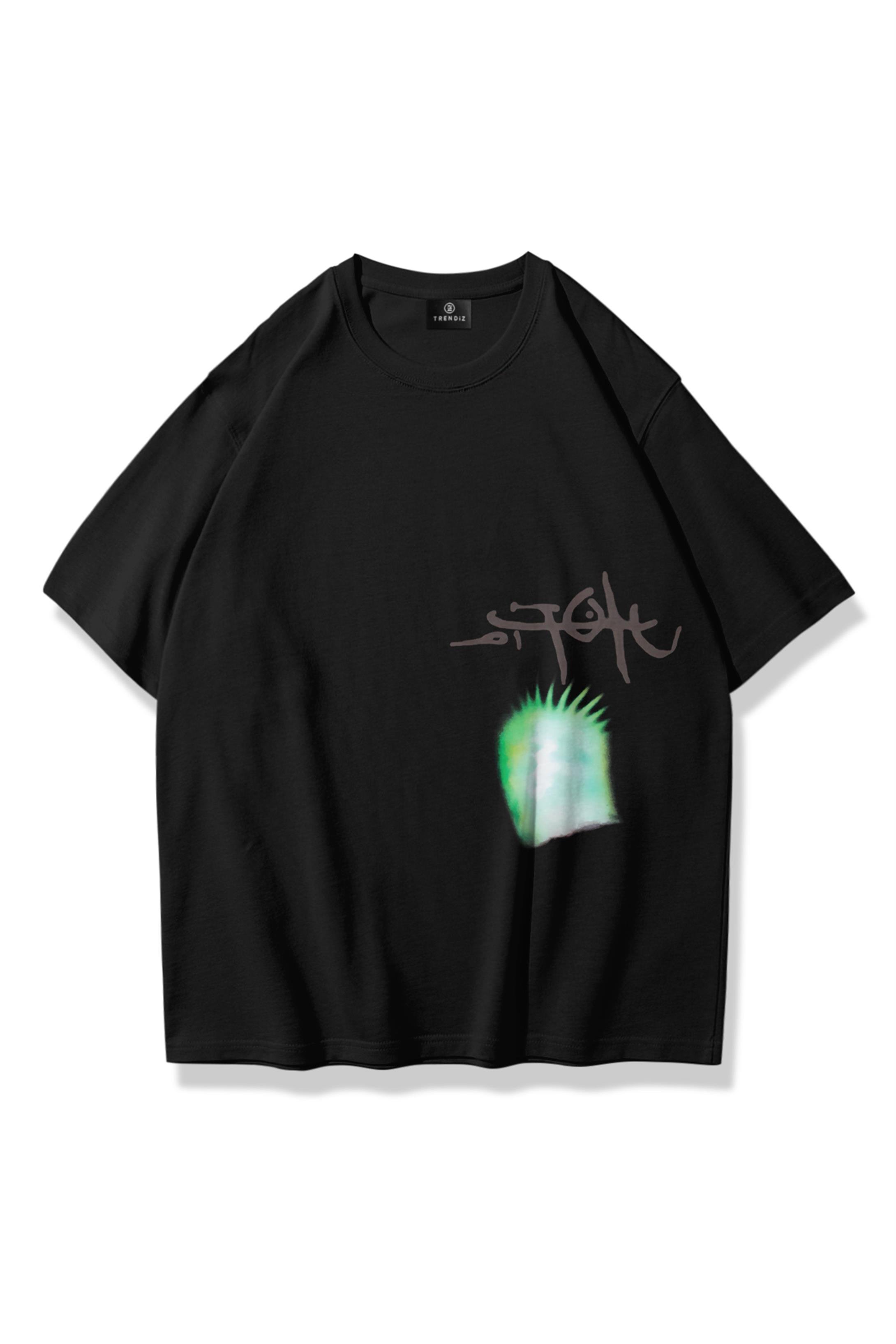 Trendiz Unisex Utopia Pray Travis Scott Tshirt Siyah