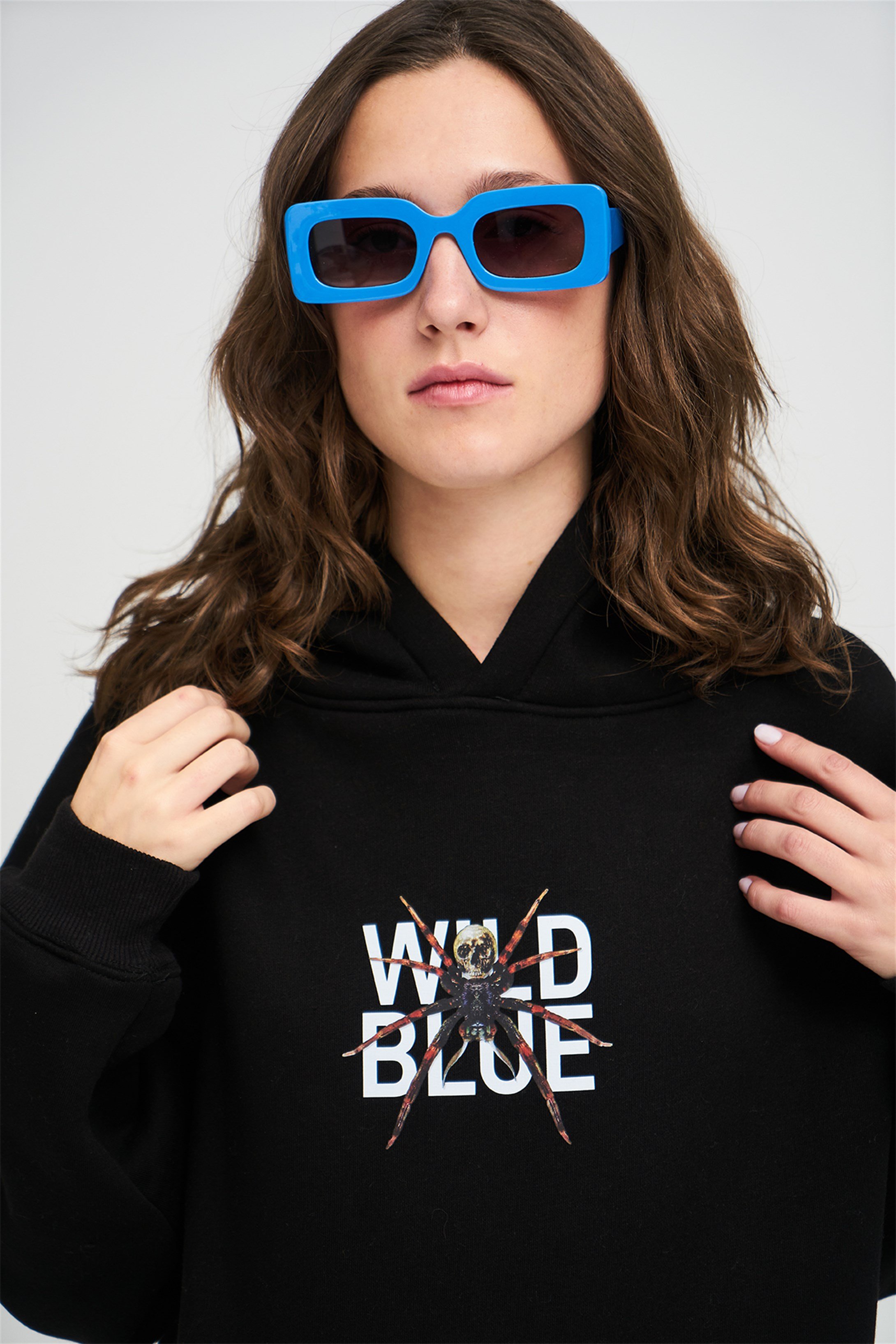 Trendiz Unisex Wild Blue Sweatshirt Siyah