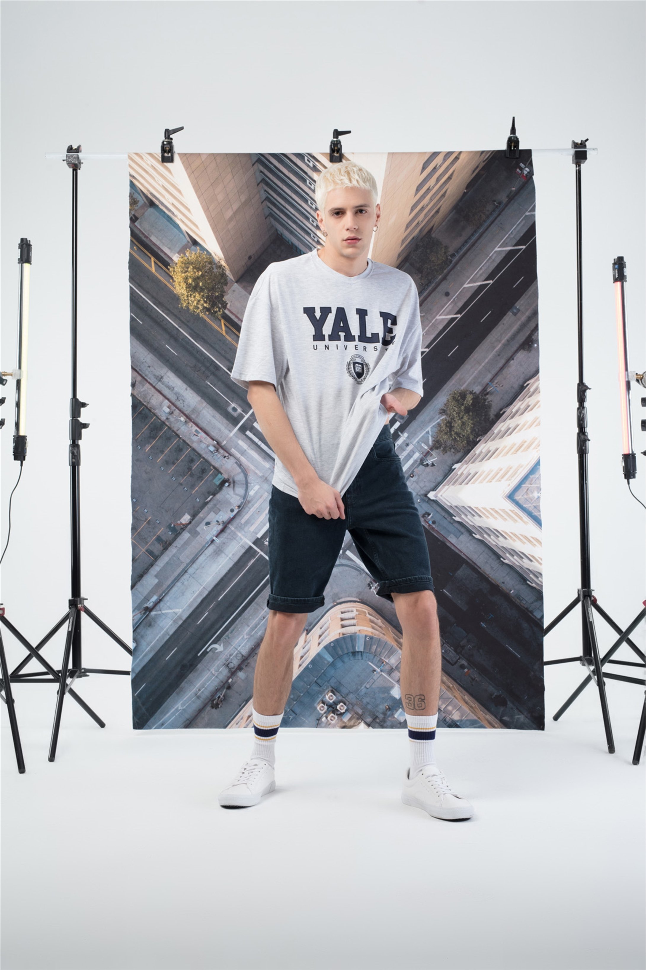 Trendiz Unisex Yale Tshirt Beyaz