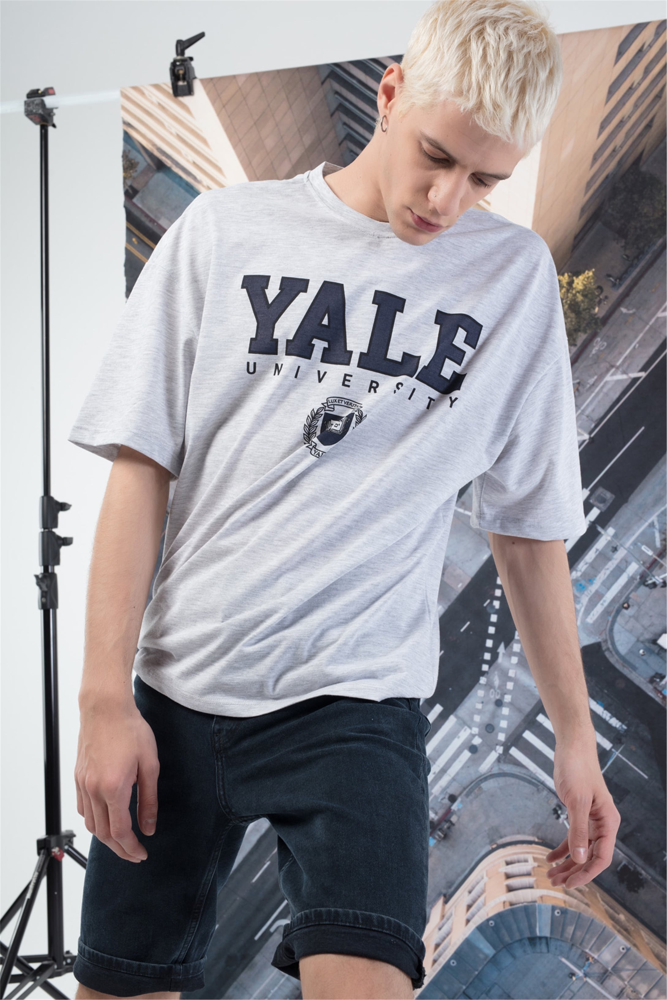Trendiz Unisex Yale Tshirt Beyaz