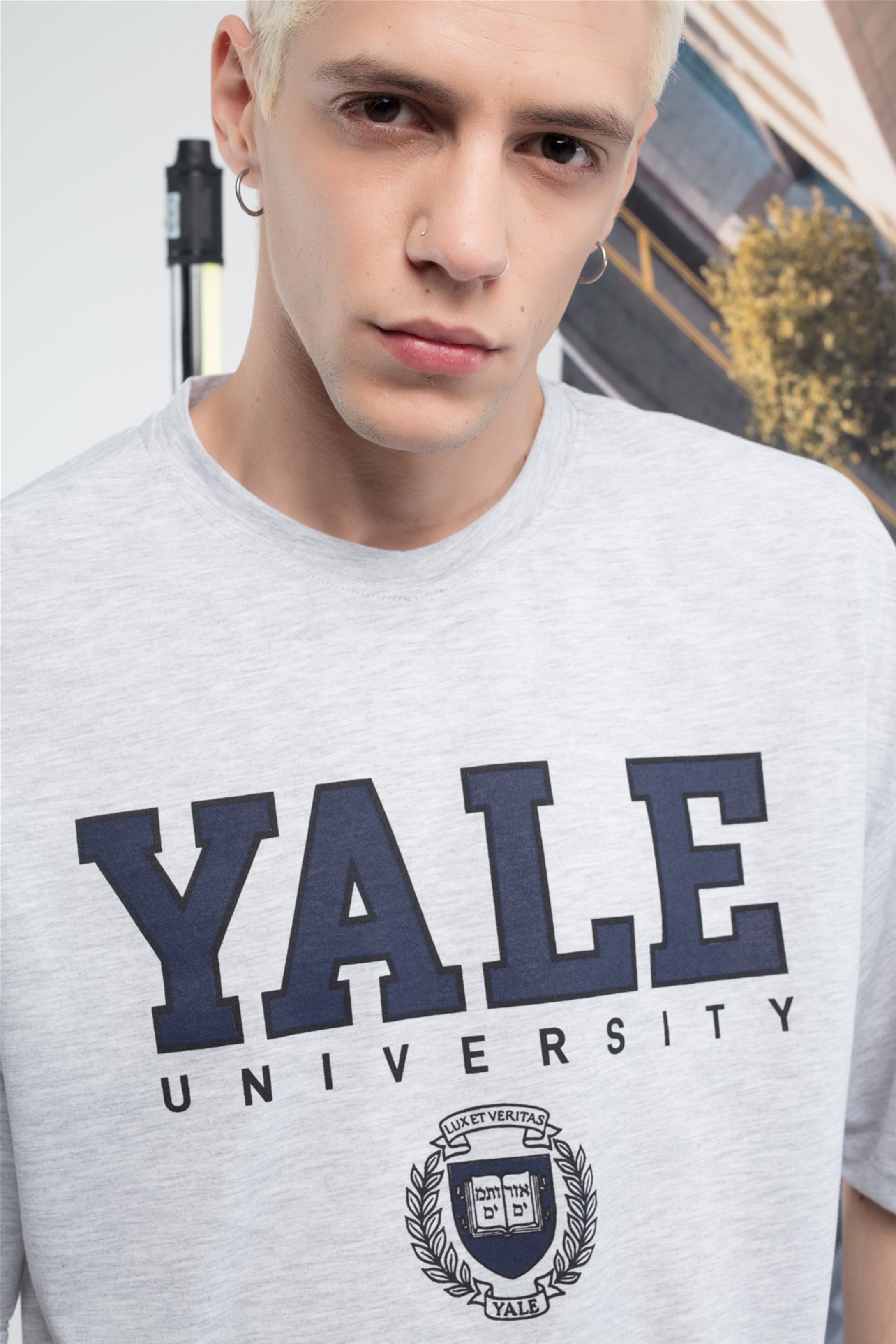 Trendiz Unisex Yale Tshirt Beyaz