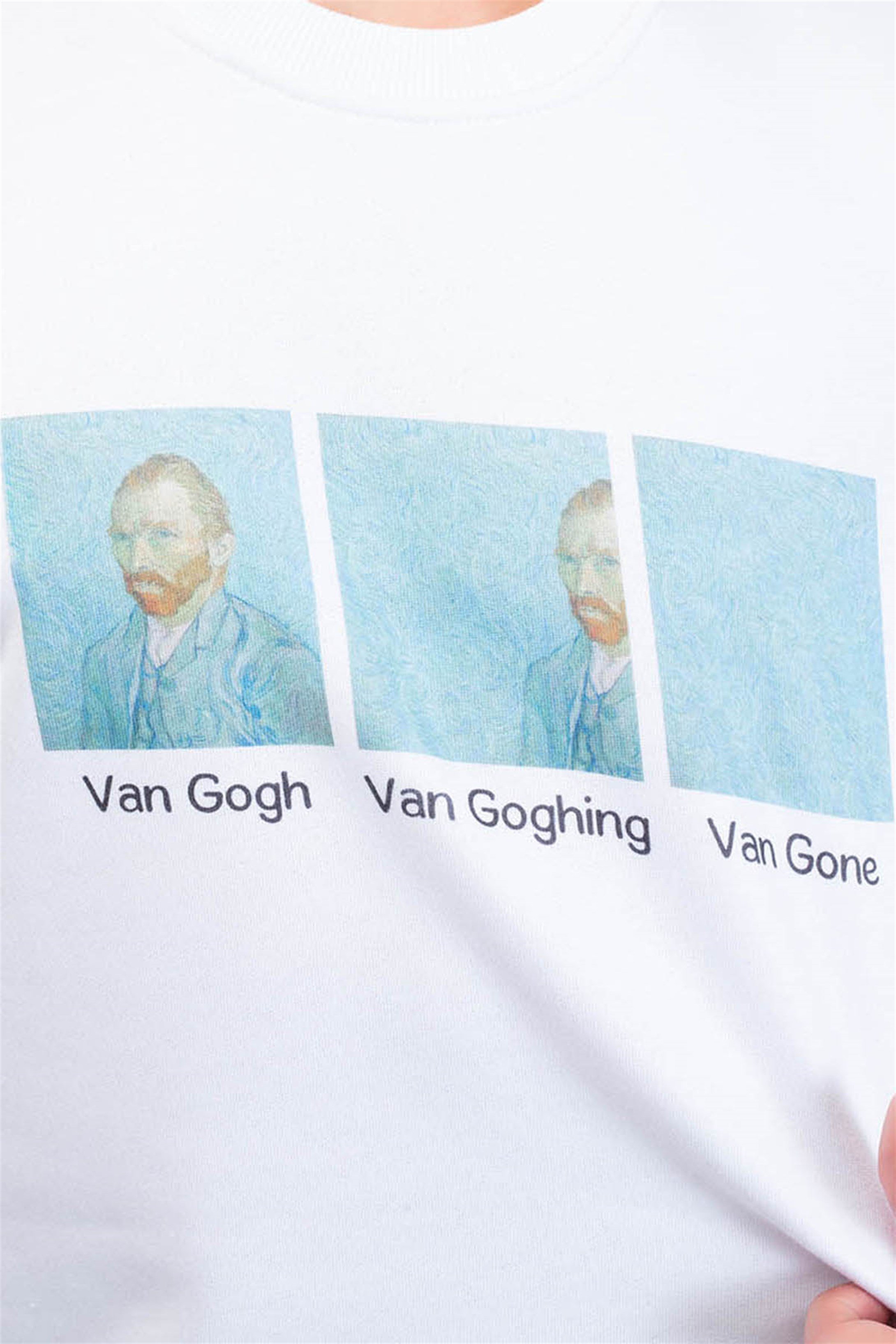 Trendiz Vincent Kolaj Yuvarlak Yaka Sweatshirt Beyaz 111136