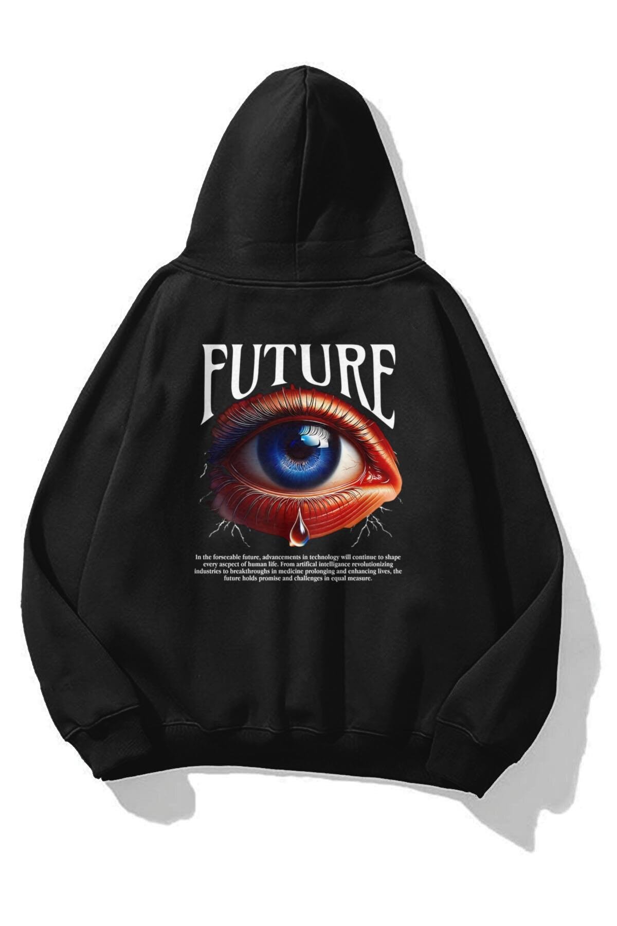 Unisex Future Eye Sweatshirt Siyah