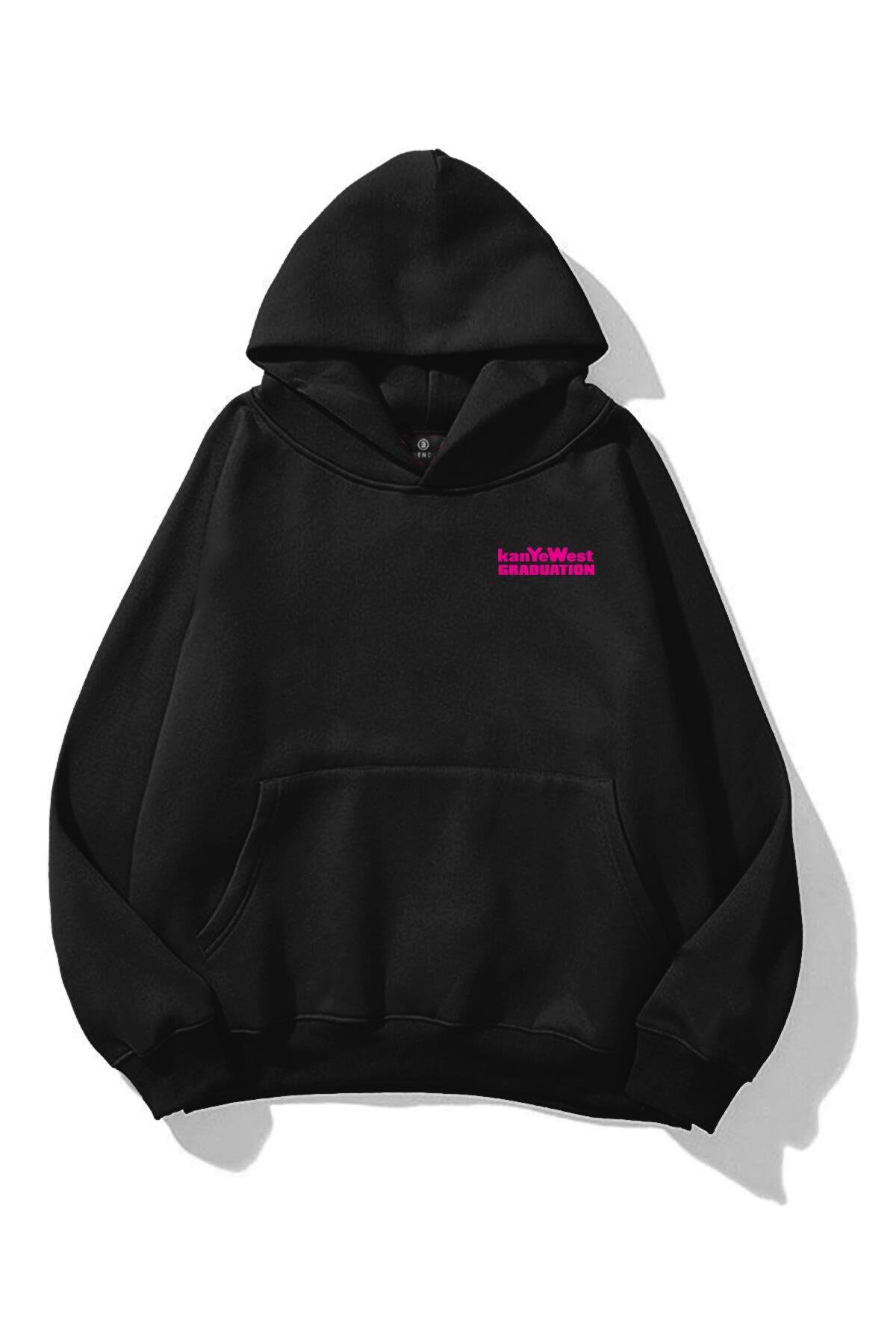 Unisex Graduation Kanye PS2 Sweatshirt Siyah