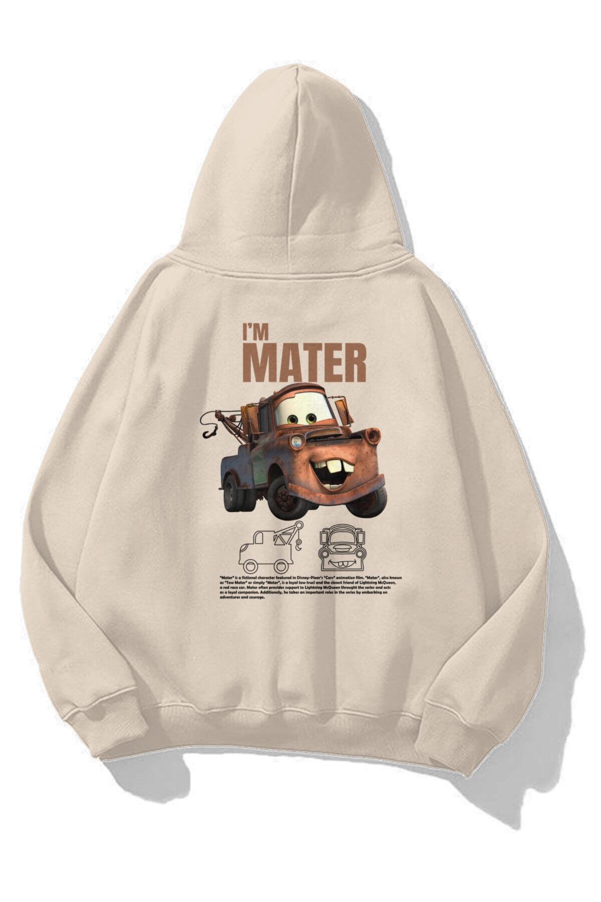 Unisex I'm Mater Cars Sweatshirt Taş