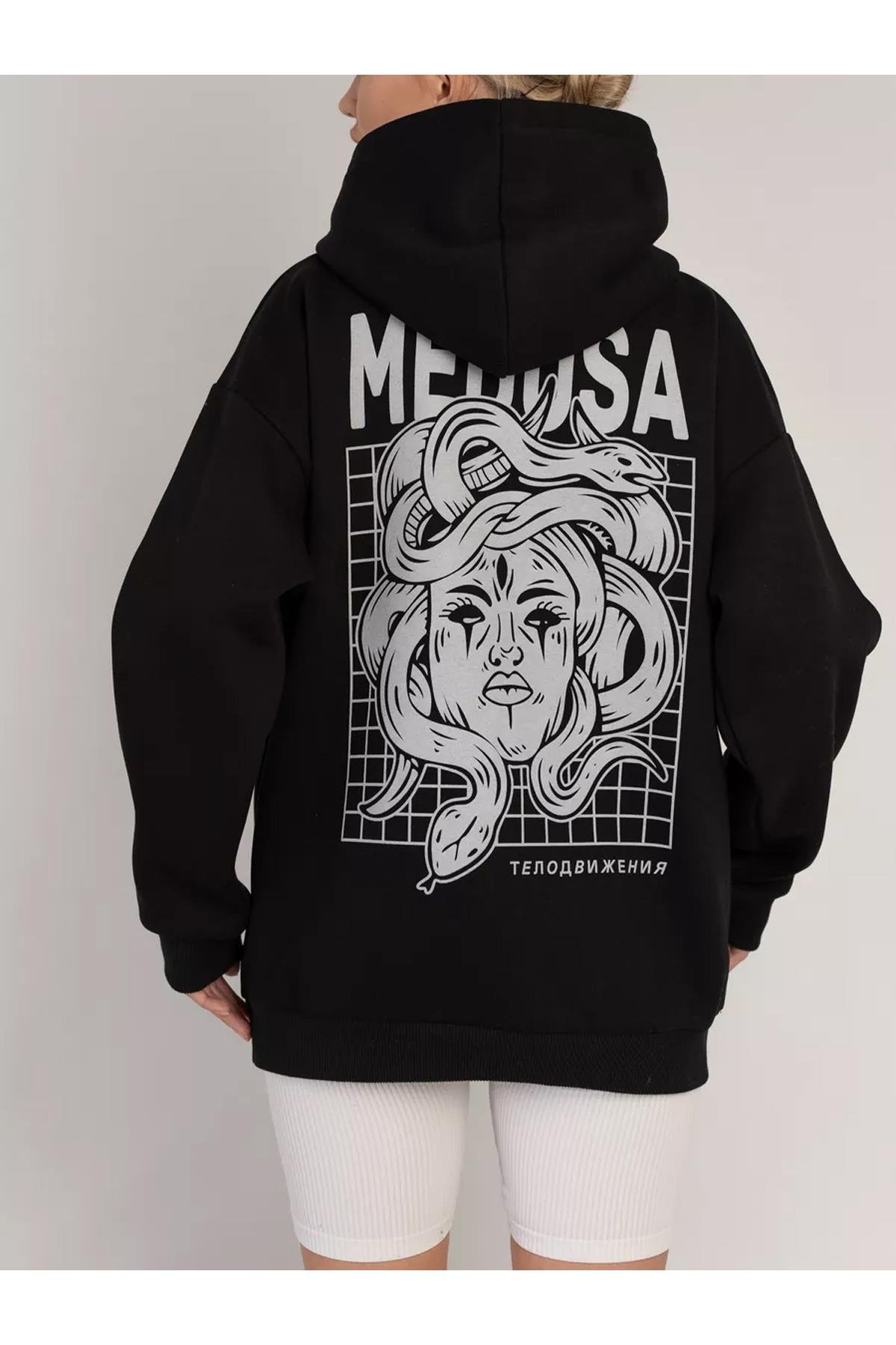 Unisex Medusa Sweatshirt Siyah