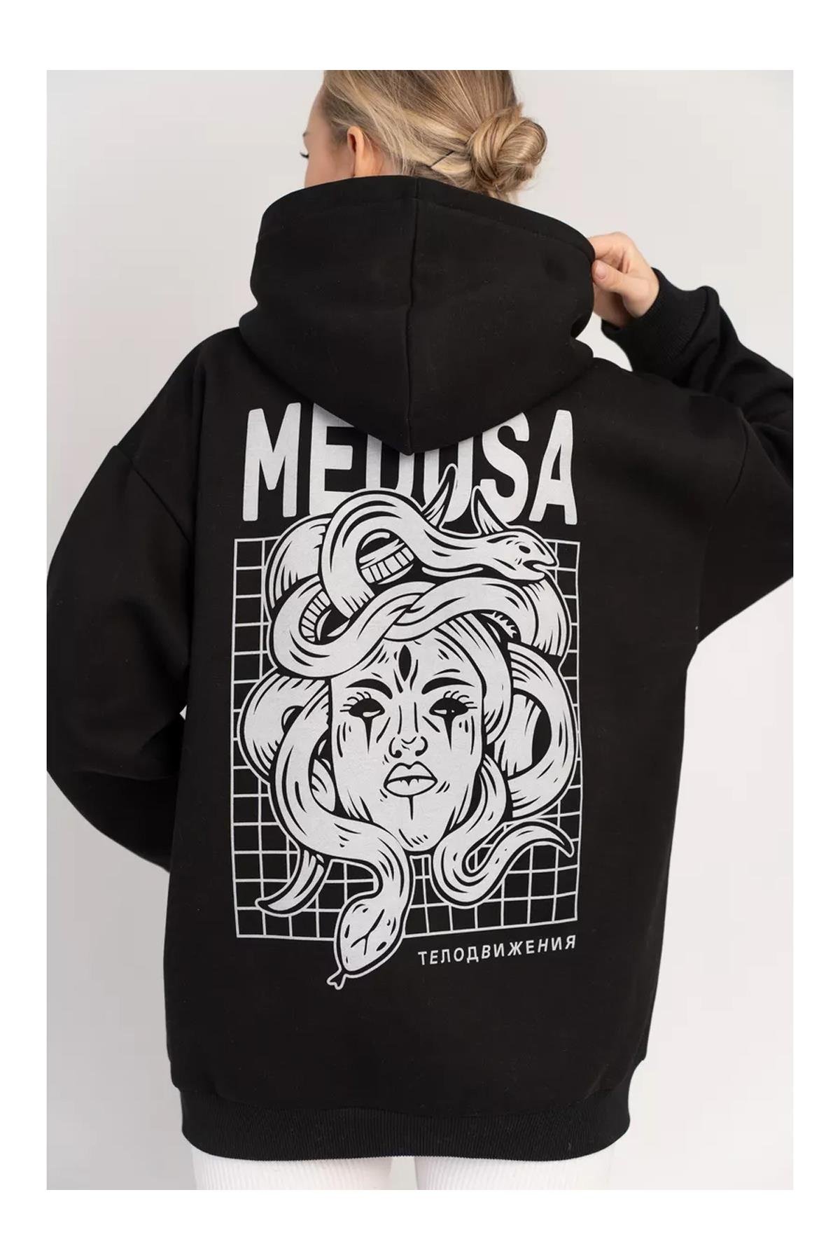 Unisex Medusa Sweatshirt Siyah