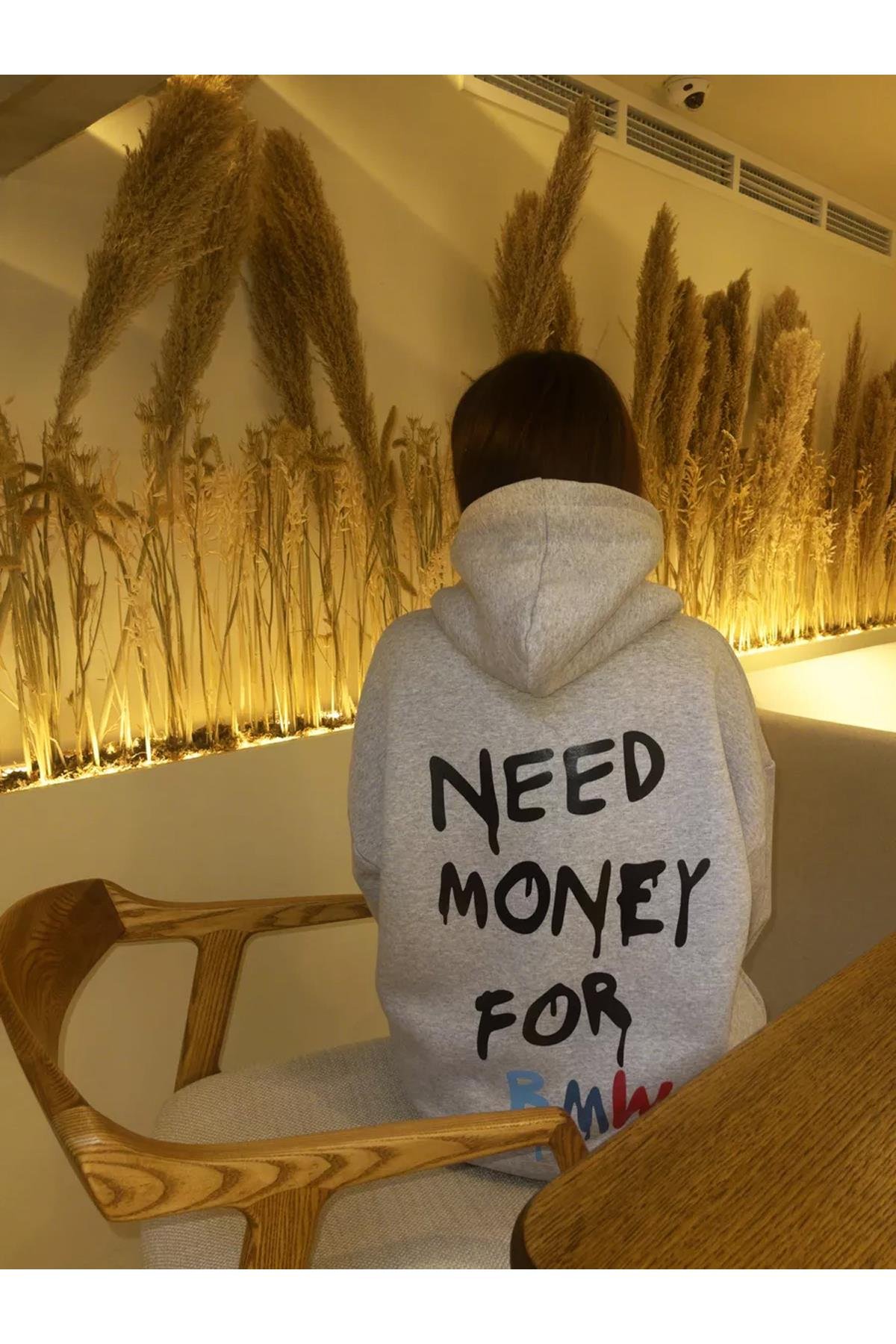 Unisex Need Money For Sweatshirt Gri