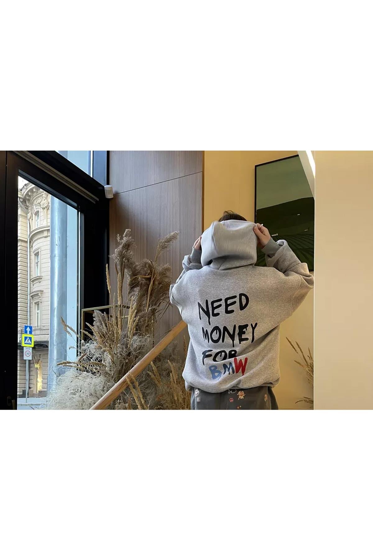 Unisex Need Money For Sweatshirt Gri
