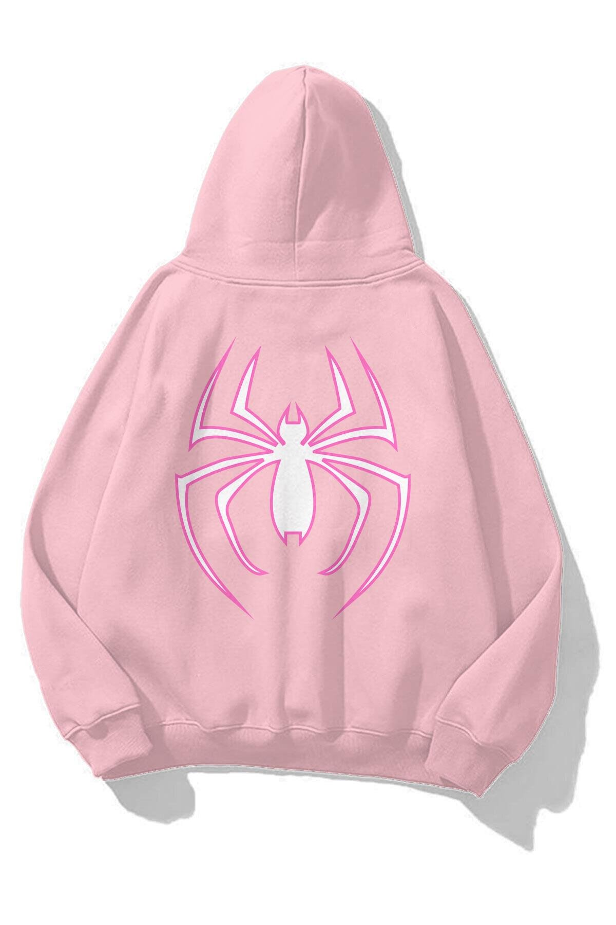 Unisex Örümcek Sweatshirt Pembe