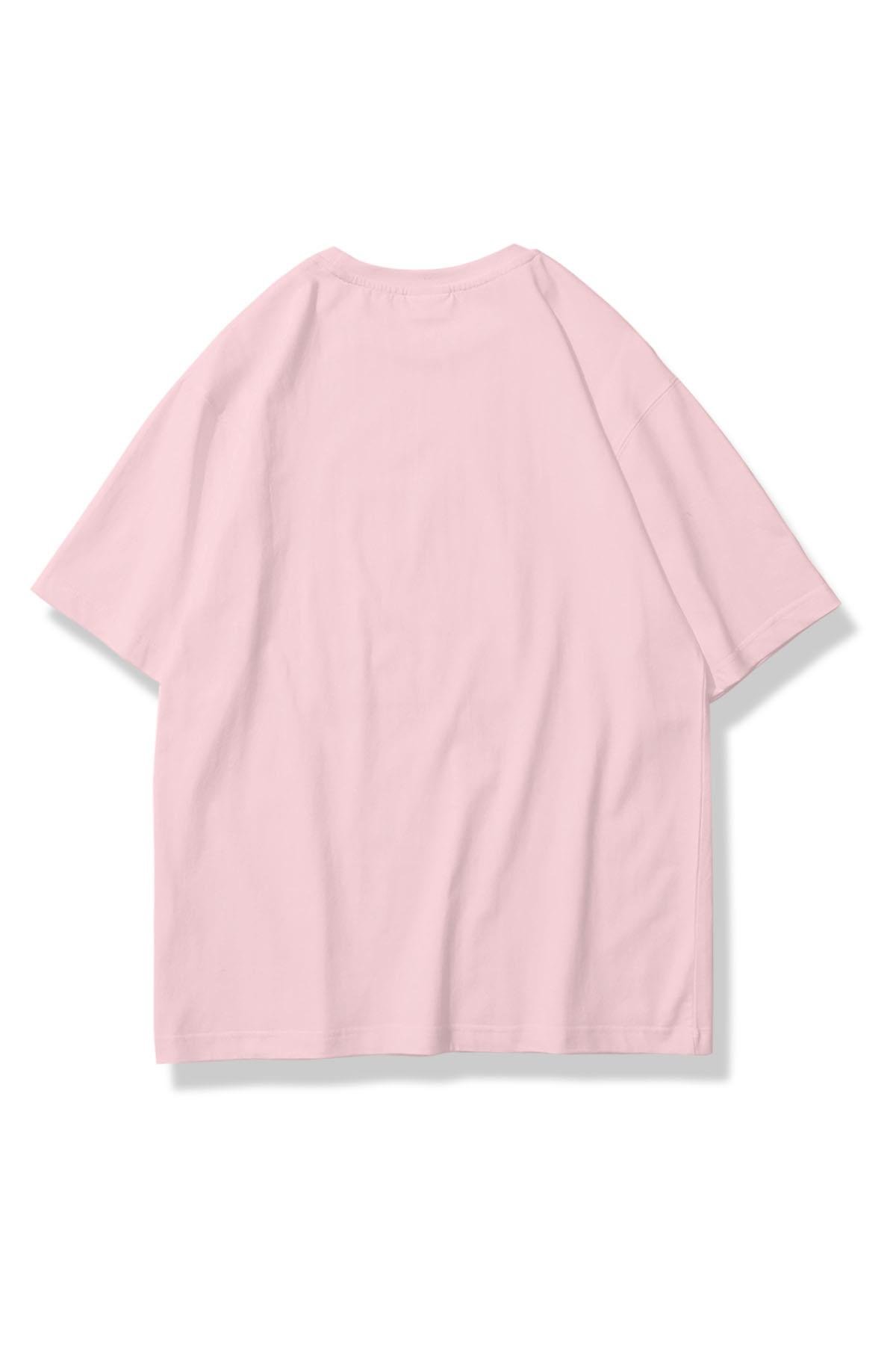 Unisex Spiderman Taş Baskılı Tshirt Pembe