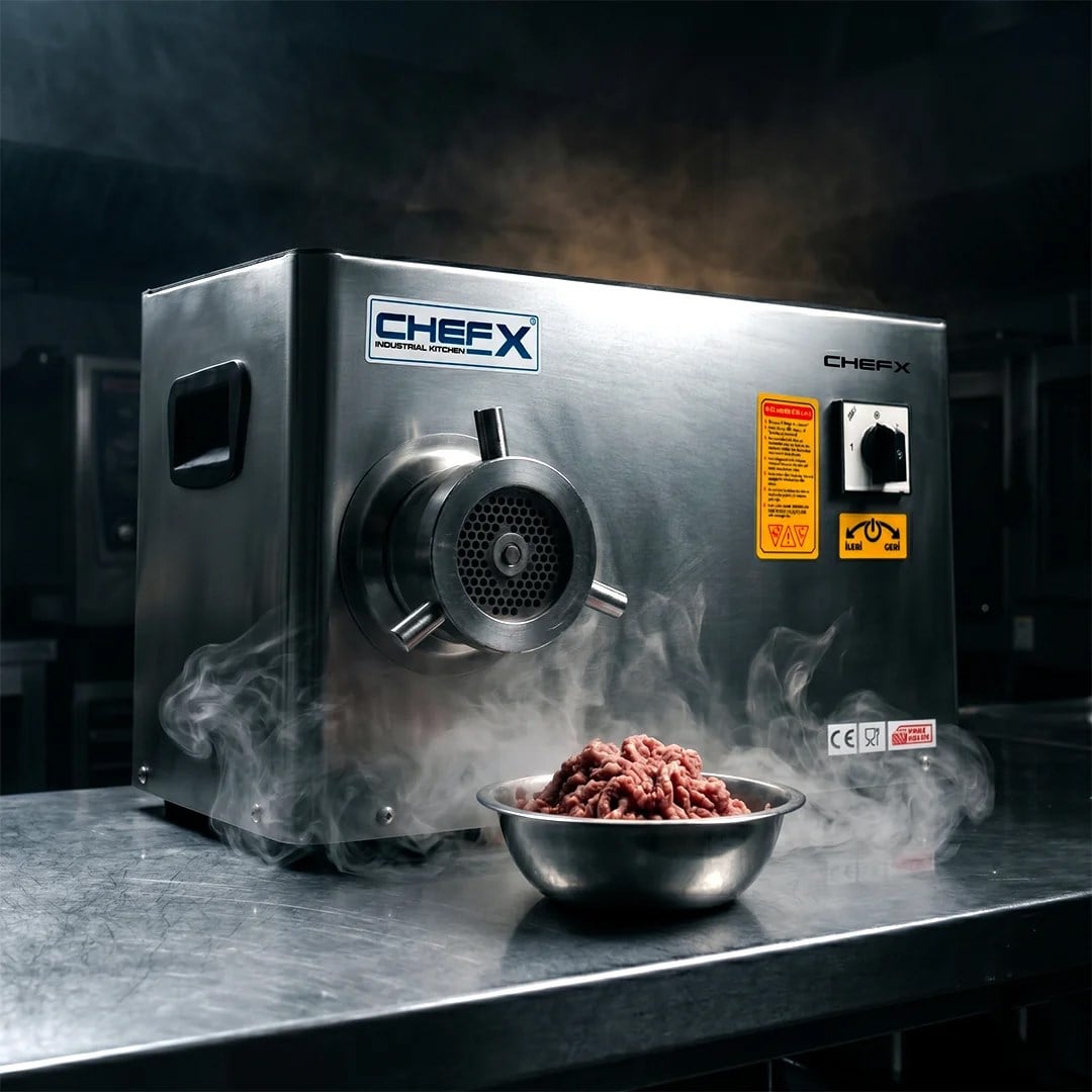 ChefX by Yeşil Makine Profesyonel Et Kıyma Makinesi 12 No 0,75 HP Paslanmaz Çelik