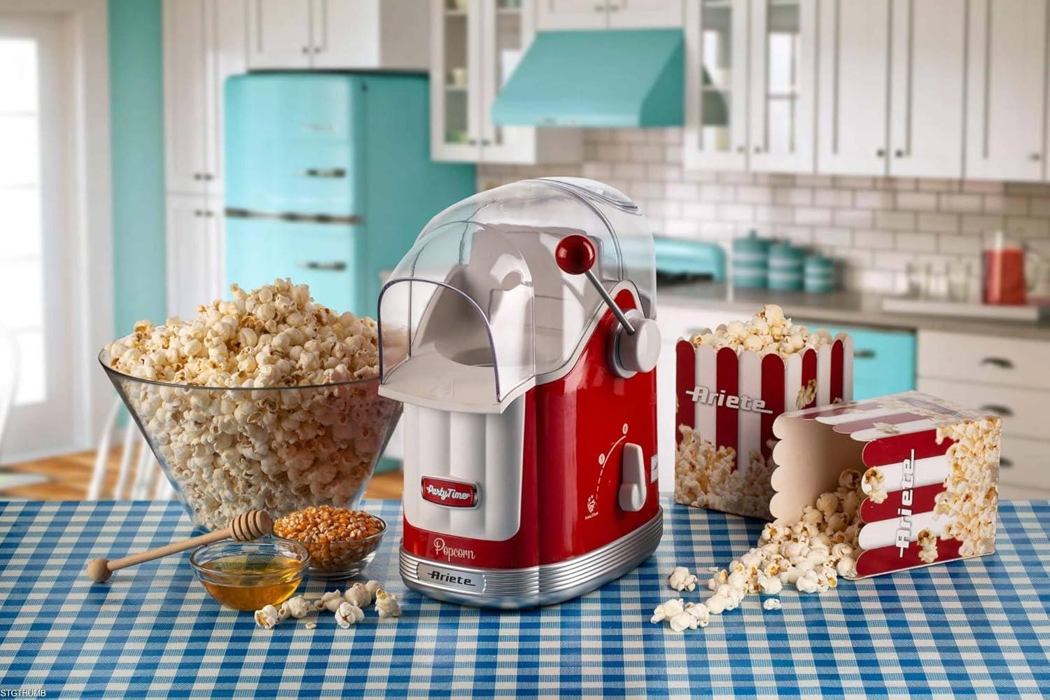 Ariete Party Time Kollu Popcorn Mısır Patlatma Makinesi, Kırmızı 2958/00