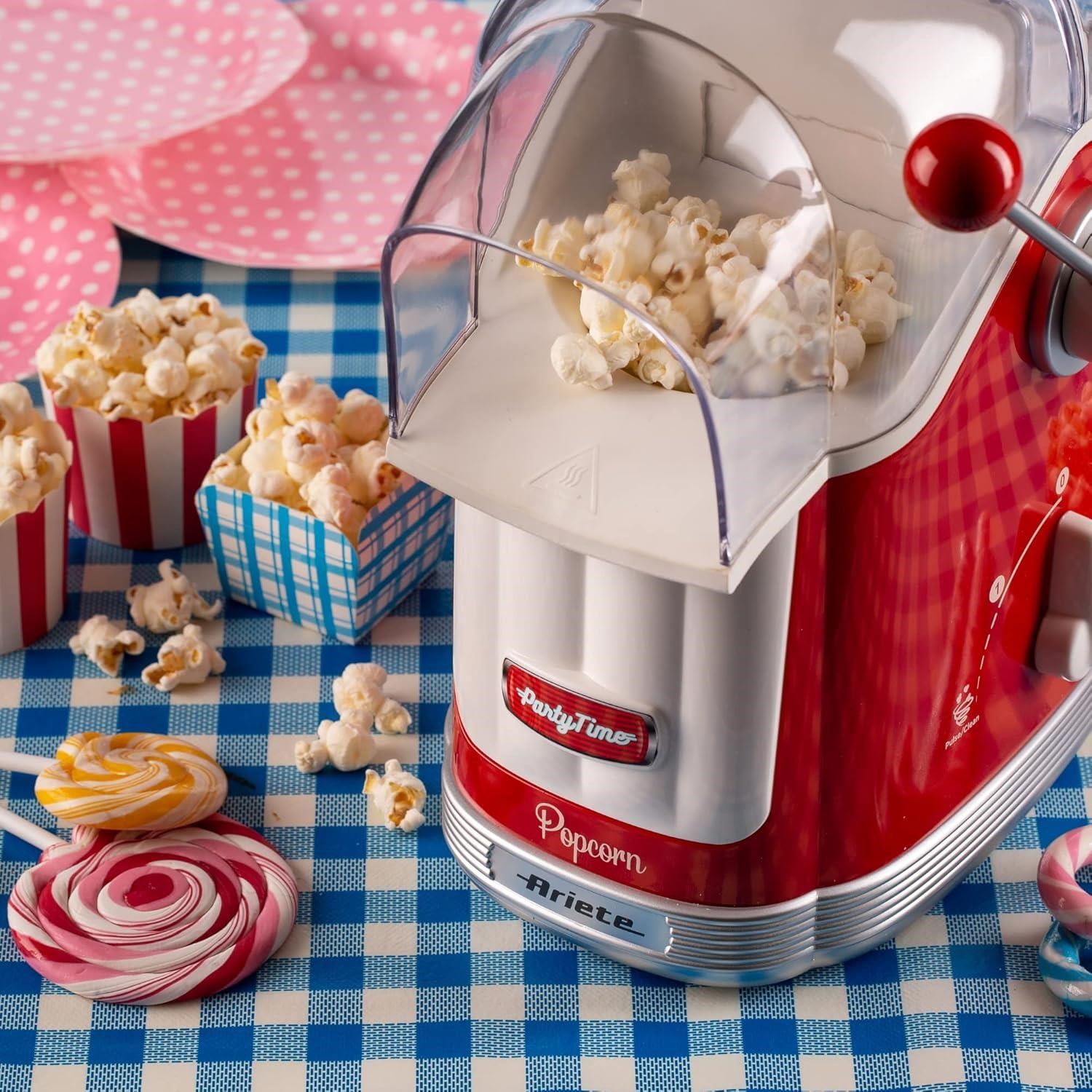 Ariete Party Time Kollu Popcorn Mısır Patlatma Makinesi, Kırmızı 2958/00