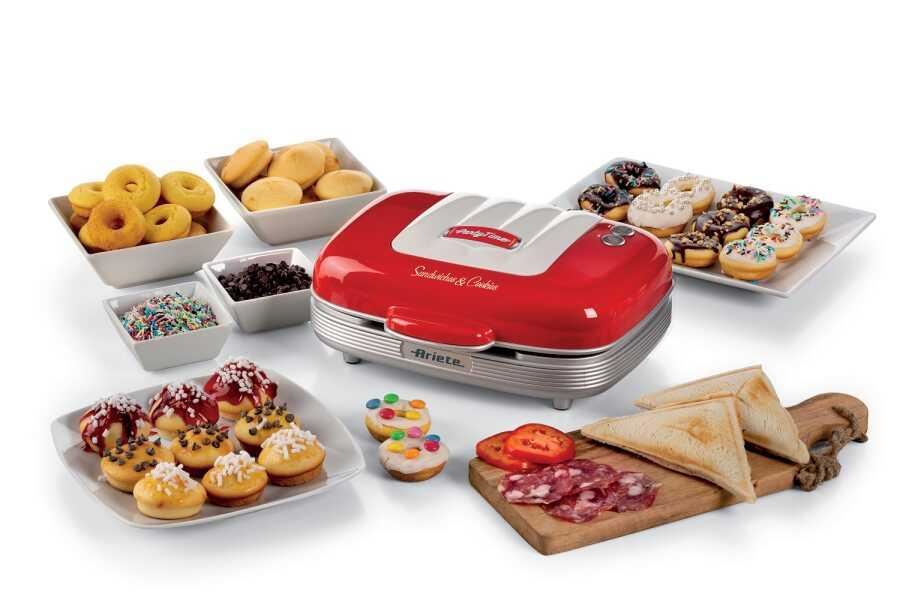 ARIETE PARTY TIME SANDWICH MAKİNESİ 3 IN ONE RED