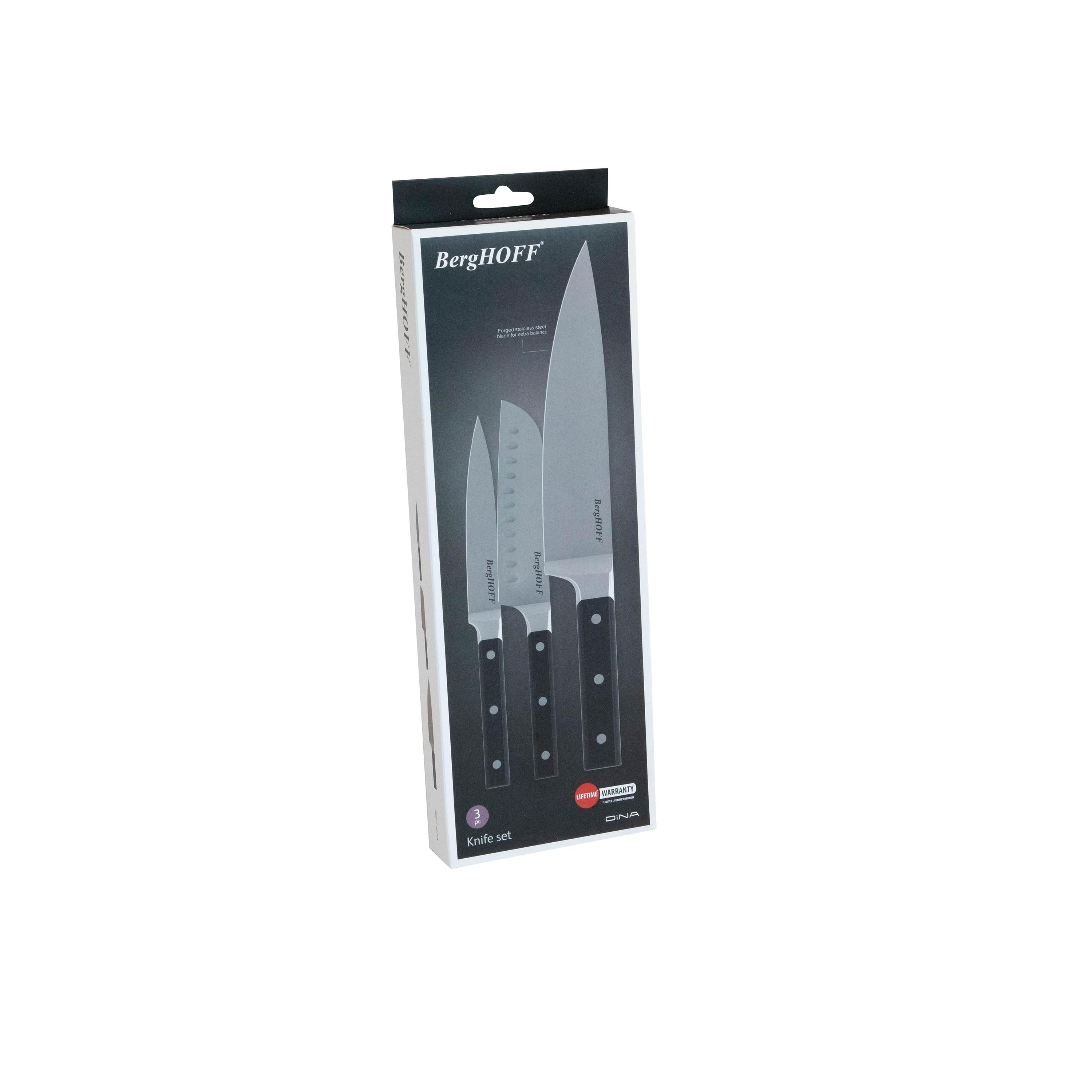 BergHOFF DINA GENE Paslanmaz Çelik 3lü Bıçak Seti - 1315068