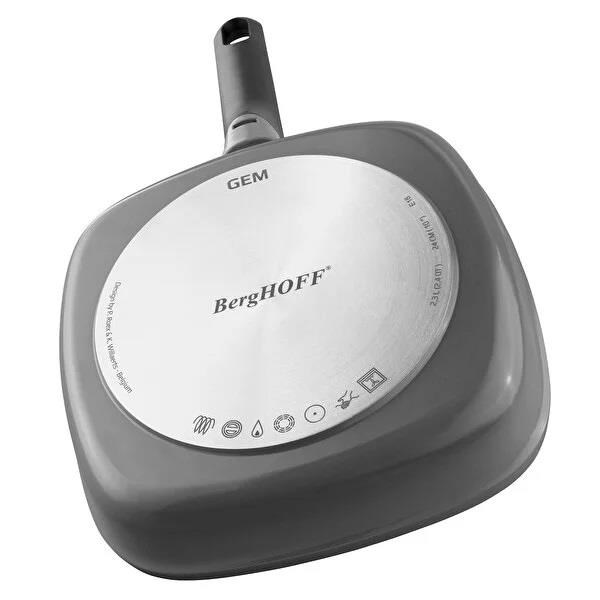 Berghoff Gem Çıkarılabilir Saplı Stay Cool Izgara Kare Tava Gri 24 Cm