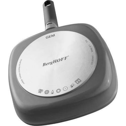 Berghoff Gem Çıkarılabilir Saplı Stay Cool Izgara Kare Tava Gri 24 Cm