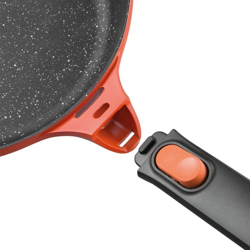 Berghoff Gem Stay Cool Soft Orange Çıkarılabilir Saplı Izgara Tava 24 Cm