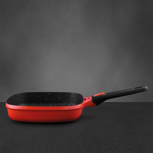 Berghoff Gem Stay Cool Soft Orange Çıkarılabilir Saplı Izgara Tava 24 Cm
