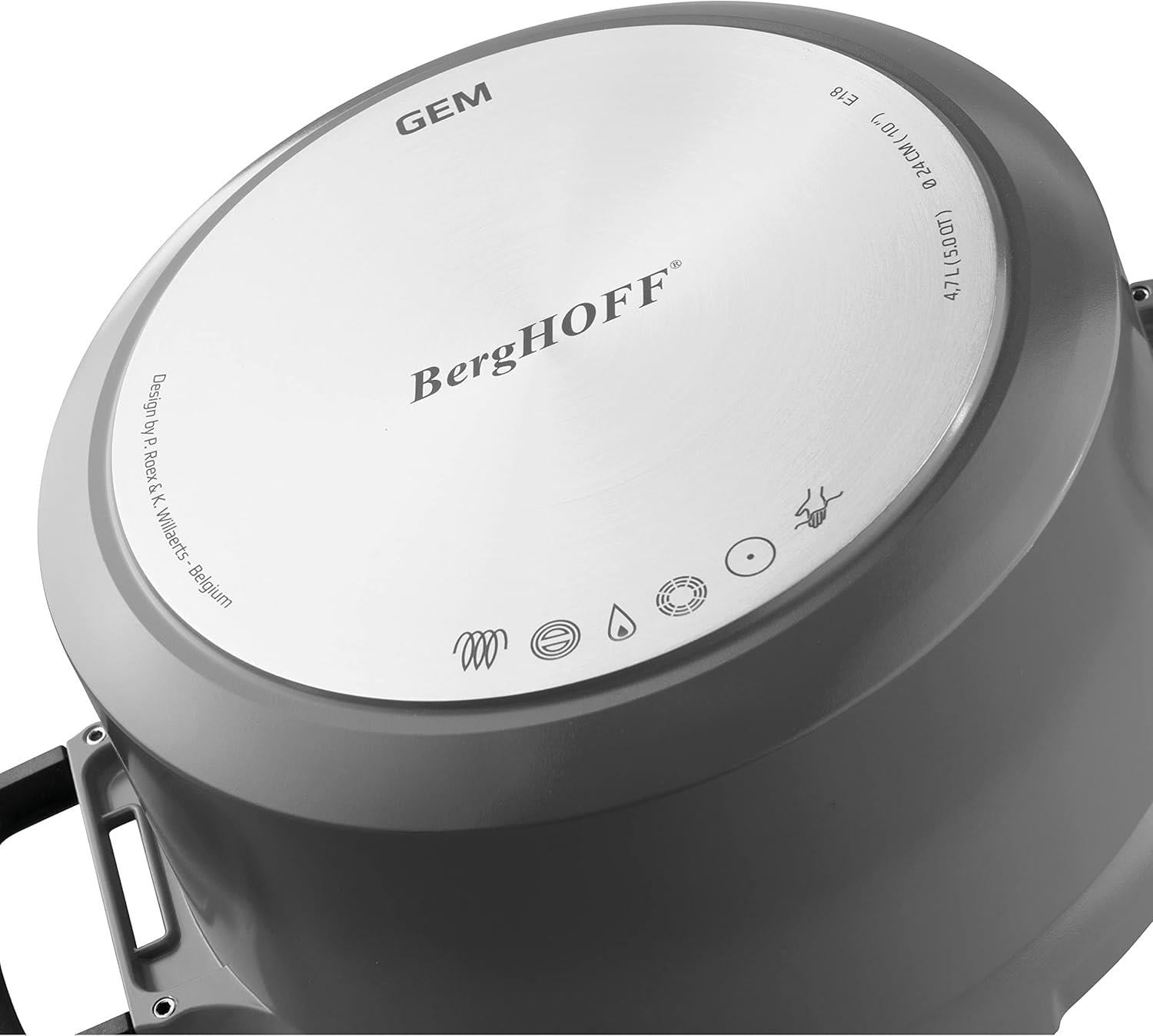 Berghoff Gem Stay Cool Tencere Gri 24 Cm - 8501025