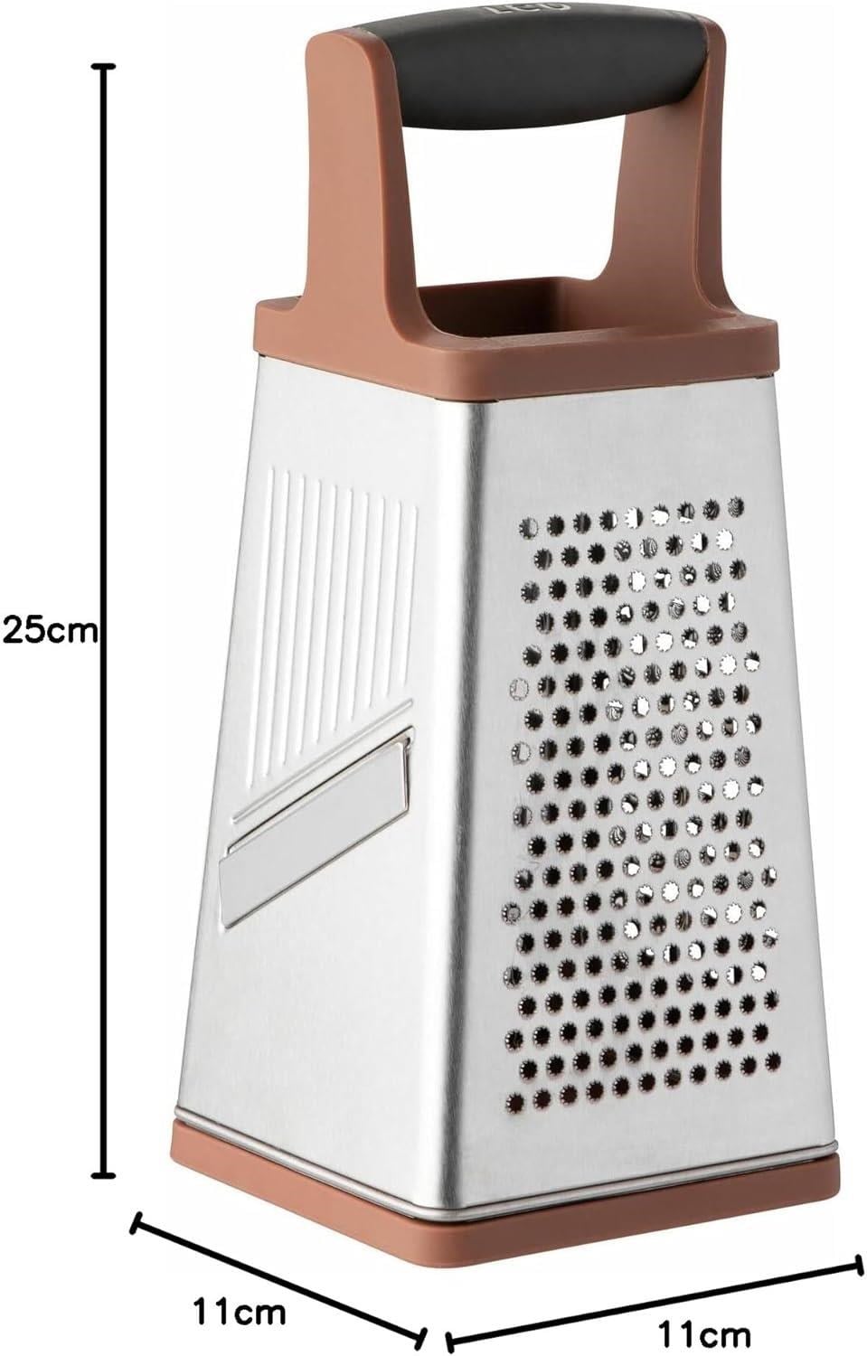 Berghoff Leo 25Cm 4 Yönlü Alttan Kapaklı Rende 18/10 Paslanmaz Çelik - 3950200