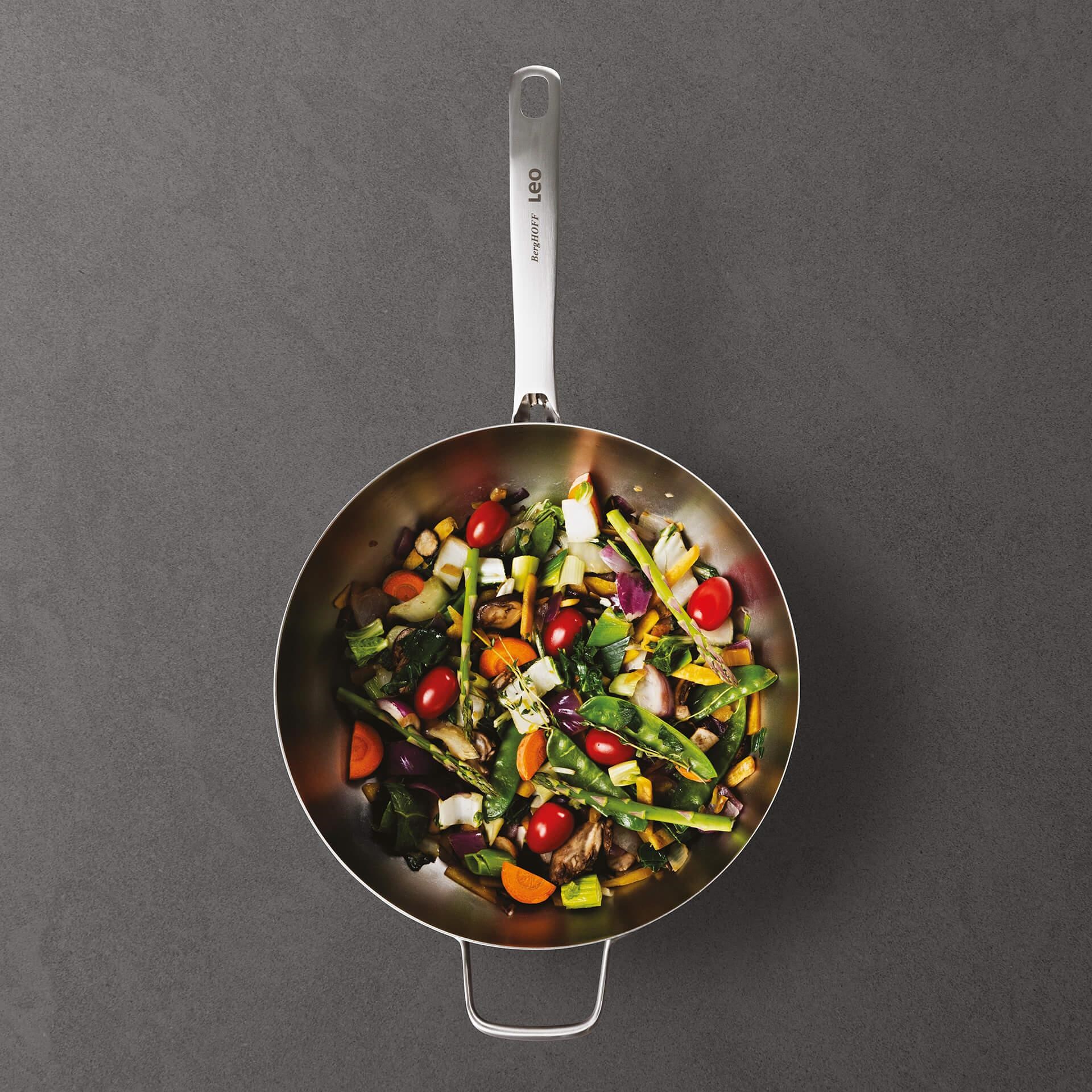 Berghoff Leo Graphite Paslanmaz Çelik Wok Tava 28cm - 3950496
