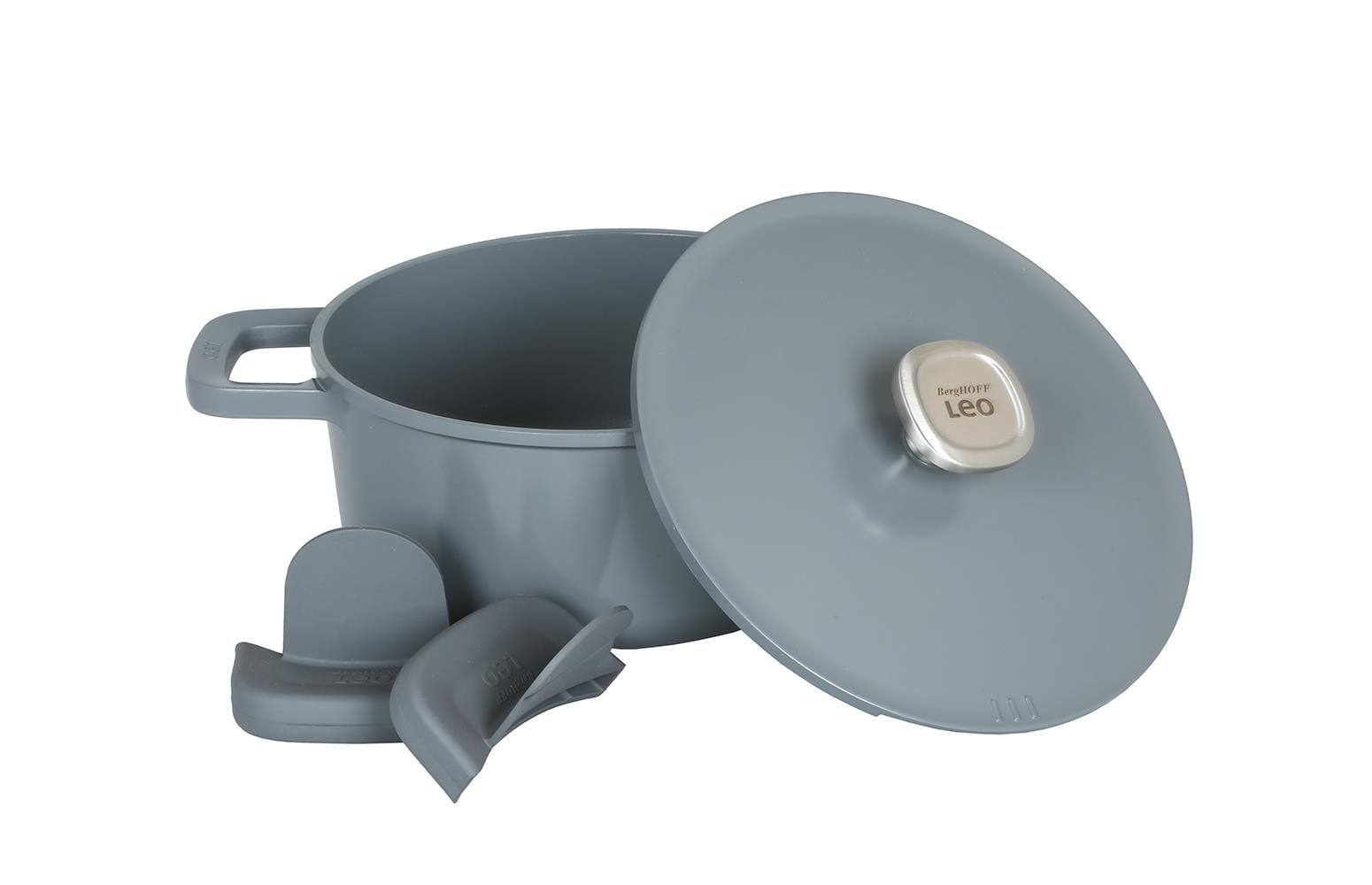 Berghoff Leo Phantom Kapakli Yapişmaz Tencere 24 Cm Smoked Grey
